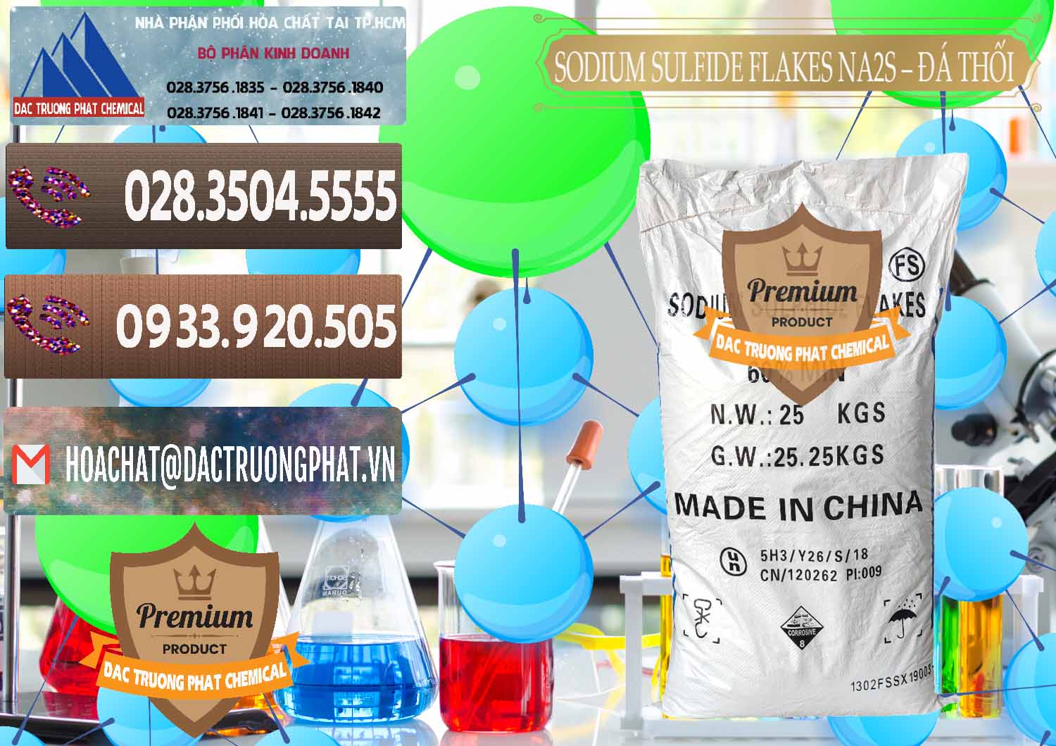 Đơn vị nhập khẩu ( bán ) Sodium Sulfide Flakes NA2S – Đá Thối Đỏ Trung Quốc China - 0150 - Nơi chuyên bán & phân phối hóa chất tại TP.HCM - hoachatviet.net