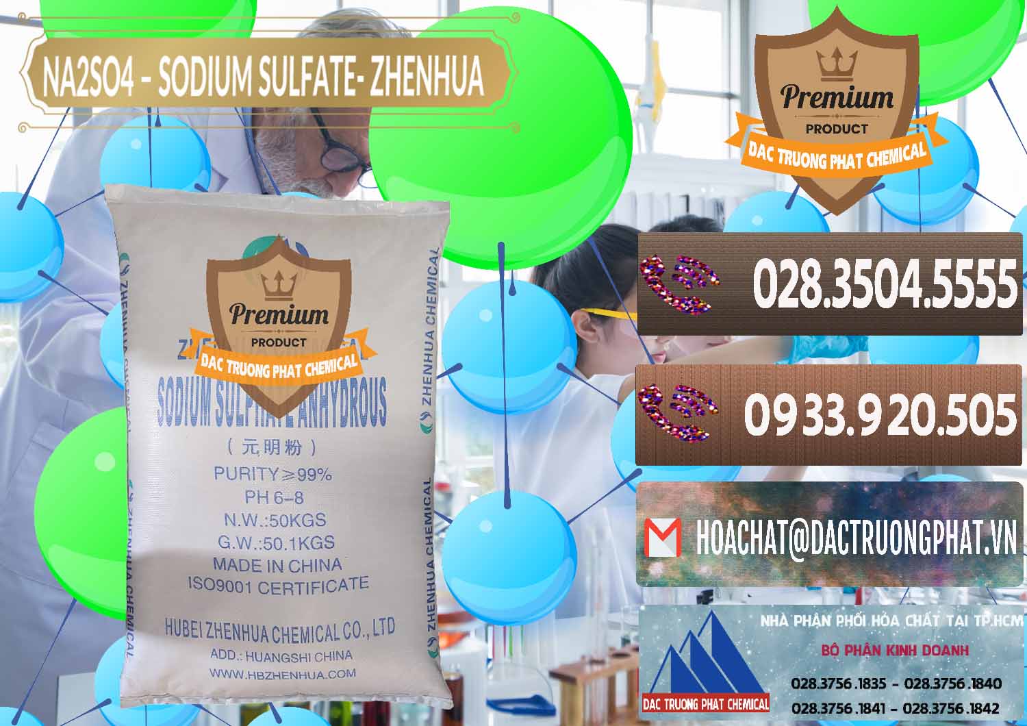 Chuyên bán - phân phối Sodium Sulphate - Muối Sunfat Na2SO4 Zhenhua Trung Quốc China - 0101 - Nhà nhập khẩu - cung cấp hóa chất tại TP.HCM - hoachatviet.net