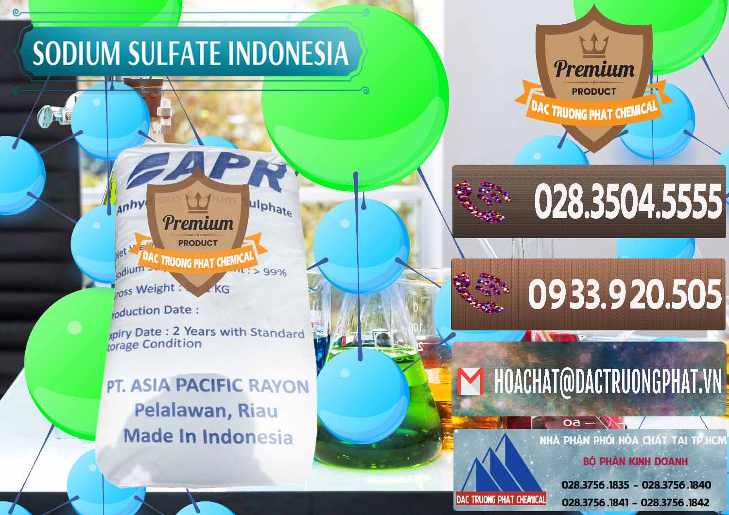 Nơi chuyên nhập khẩu - bán Sodium Sulphate - Muối Sunfat Na2SO4 APR Indonesia - 0460 - Đơn vị nhập khẩu và phân phối hóa chất tại TP.HCM - hoachatviet.net