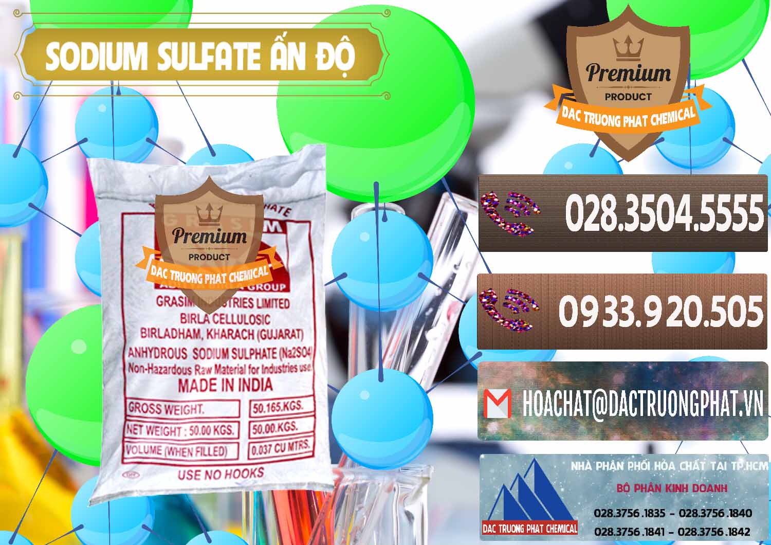 Cty bán ( cung ứng ) Sodium Sulphate - Muối Sunfat Na2SO4 Aditya Birla Grasim Ấn Độ India - 0462 - Cty chuyên phân phối & cung ứng hóa chất tại TP.HCM - hoachatviet.net