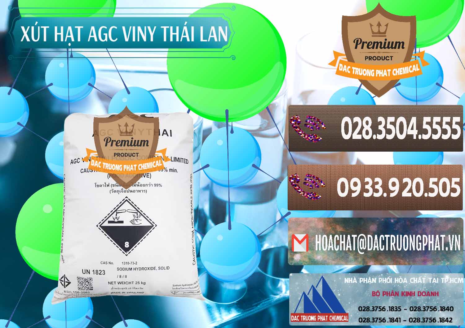 Kinh doanh ( bán ) Xút Hạt - NaOH Bột 99% AGC Viny Thái Lan - 0399 - Công ty chuyên phân phối và cung ứng hóa chất tại TP.HCM - hoachatviet.net