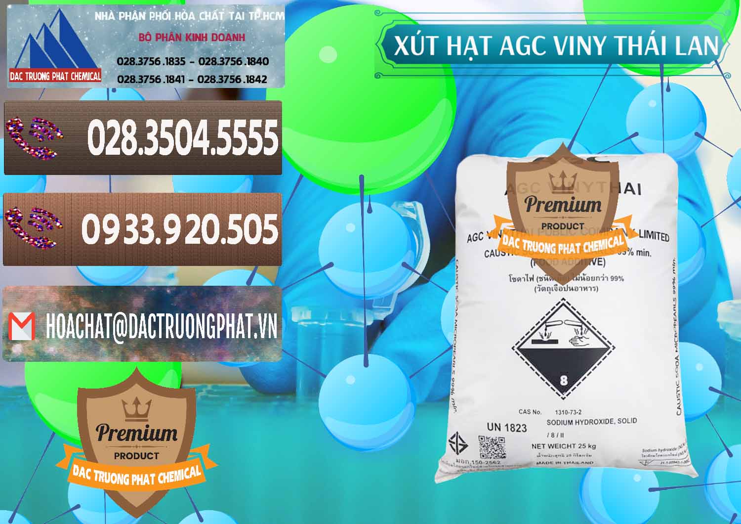 Đơn vị nhập khẩu & bán Xút Hạt - NaOH Bột 99% AGC Viny Thái Lan - 0399 - Nơi chuyên cung cấp và kinh doanh hóa chất tại TP.HCM - hoachatviet.net