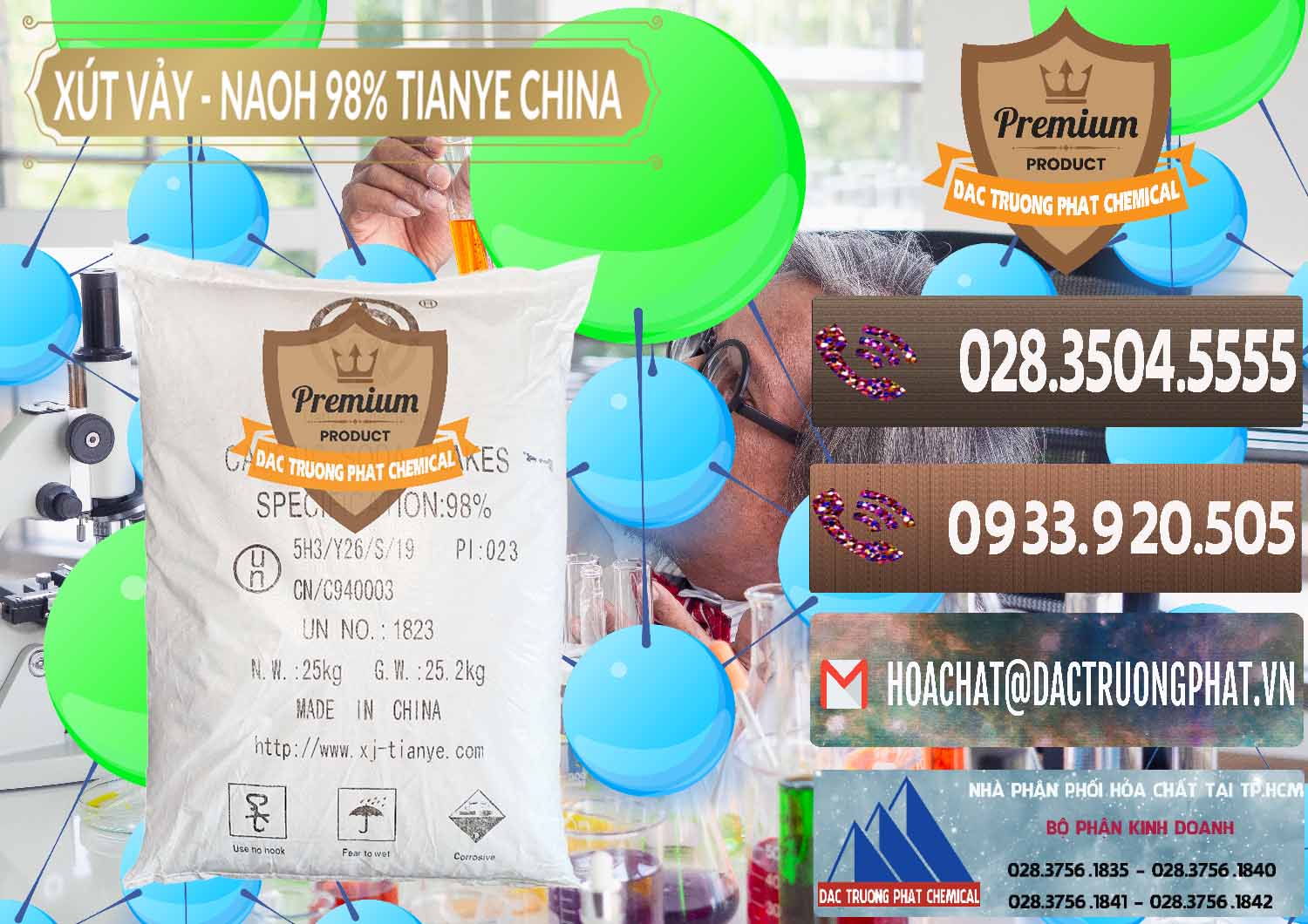 Đơn vị bán ( phân phối ) Xút Vảy - NaOH Vảy 98% Tianye Trung Quốc China - 0177 - Kinh doanh - phân phối hóa chất tại TP.HCM - hoachatviet.net