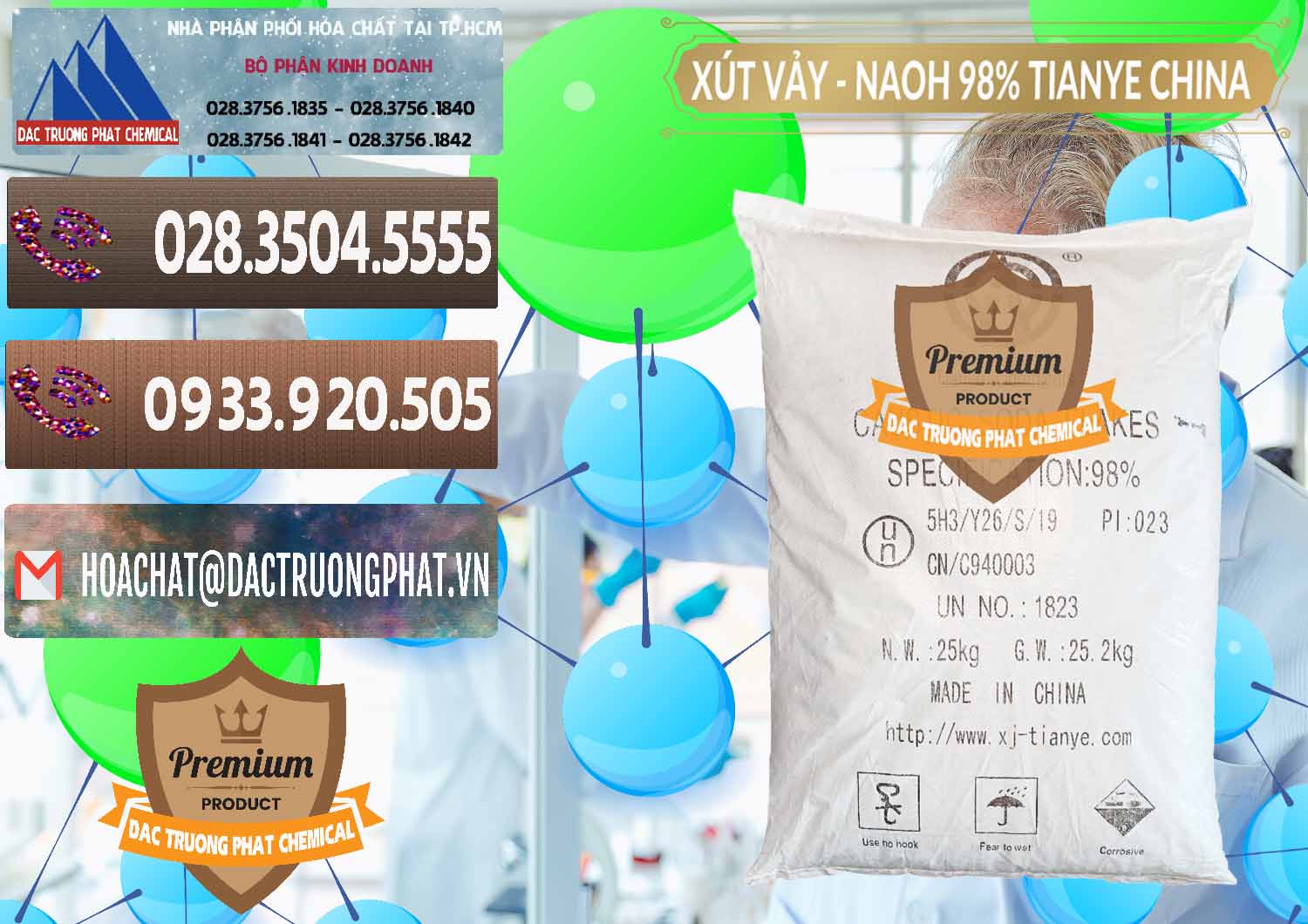 Chuyên bán _ phân phối Xút Vảy - NaOH Vảy 98% Tianye Trung Quốc China - 0177 - Nơi phân phối - cung ứng hóa chất tại TP.HCM - hoachatviet.net