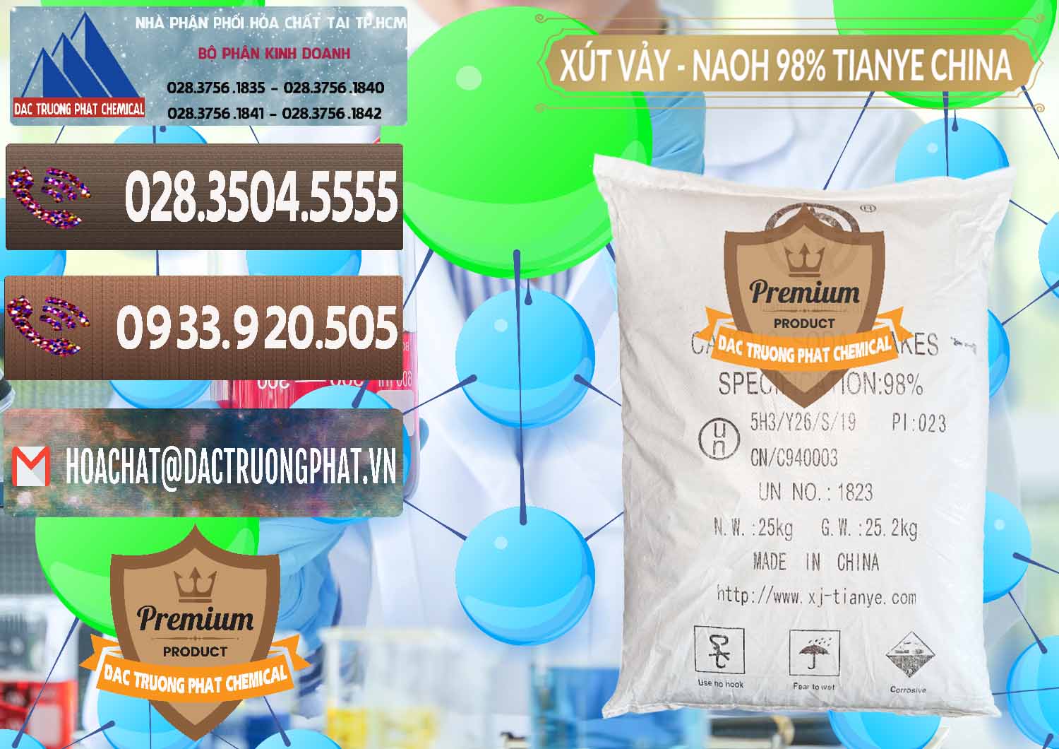 Đơn vị bán và phân phối Xút Vảy - NaOH Vảy 98% Tianye Trung Quốc China - 0177 - Đơn vị chuyên bán - phân phối hóa chất tại TP.HCM - hoachatviet.net