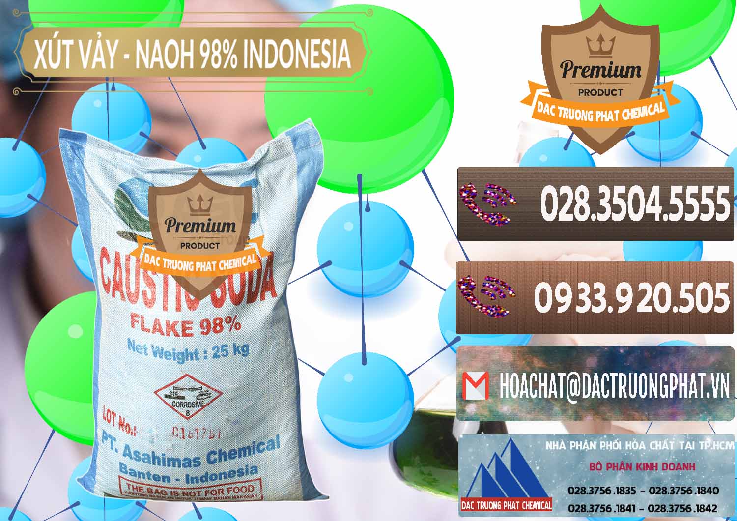Công ty bán ( cung cấp ) Xút Vảy - NaOH Vảy 98% ASC Indonesia - 0172 - Cty kinh doanh & phân phối hóa chất tại TP.HCM - hoachatviet.net