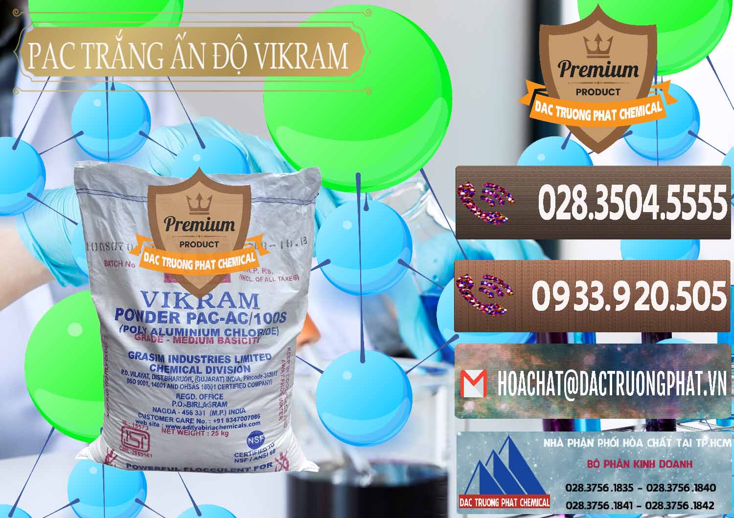 Địa chỉ chuyên kinh doanh © bán hóa chất Chất Lắng Tụ PAC Powder × Poly Aluminium Chloride Trắng Vikram White Ấn Độ India Đơn vị cung ứng & bán PAC - Polyaluminium Chloride Ấn Độ India Vikram - 0120 - Nơi chuyên cung cấp _ bán hóa chất tại TP.HCM - hoachatviet.net