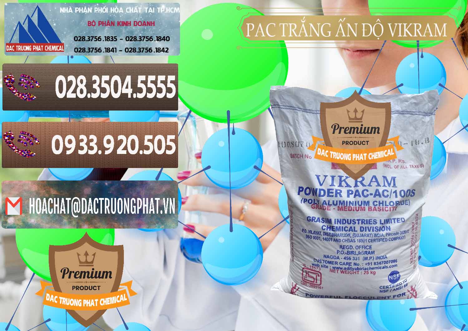 Cung ứng › bán Chất Trợ Lắng PAC # Polyaluminium Chloride Trắng Vikram White Ấn Độ India tại Đồng Tháp Nơi chuyên cung cấp ( bán ) PAC - Polyaluminium Chloride Ấn Độ India Vikram - 0120 - Công ty cung cấp - phân phối hóa chất tại TP.HCM - hoachatviet.net