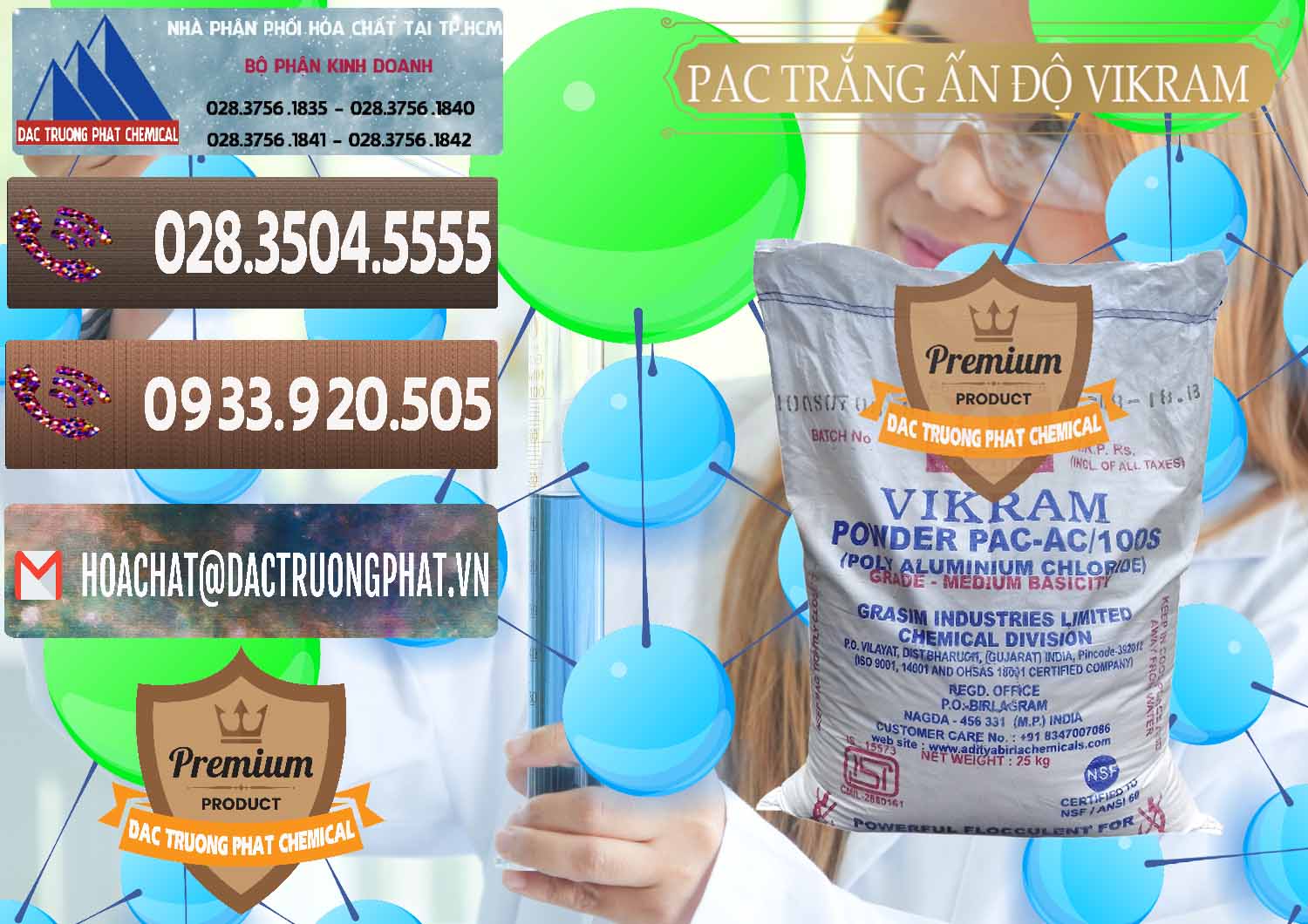 Cung ứng › bán Chất Trợ Lắng PAC # Polyaluminium Chloride Trắng Vikram White Ấn Độ India tại Đồng Tháp Cty nhập khẩu - bán PAC - Polyaluminium Chloride Ấn Độ India Vikram - 0120 - Nhà phân phối _ nhập khẩu hóa chất tại TP.HCM - hoachatviet.net