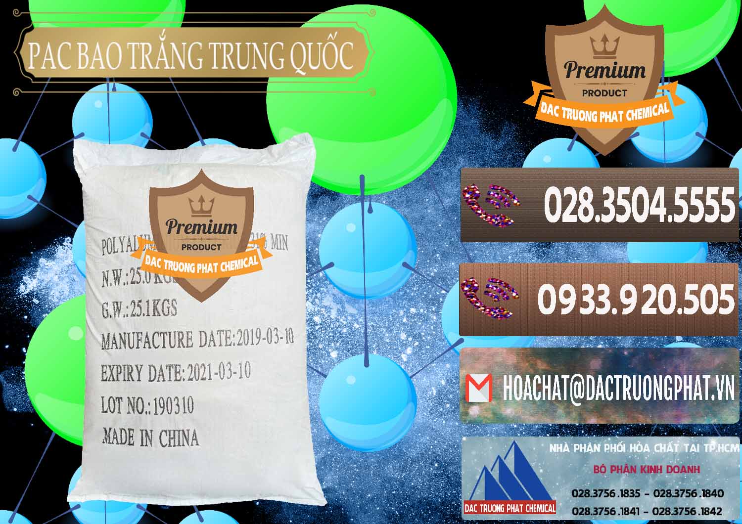PAC - Polyaluminium Chloride Bao Trắng Trung Quốc China Nơi cung ứng ( bán ) PAC - Polyaluminium Chloride Bao Trắng Trung Quốc China - 0108 - Chuyên bán ( cung cấp ) hóa chất tại TP.HCM - hoachatviet.net