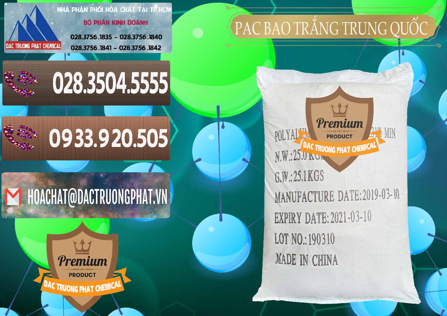 Đơn vị chuyên phân phối - bán PAC - Polyaluminium Chloride Bao Trắng Trung Quốc China - 0108 - Đơn vị chuyên kinh doanh - phân phối hóa chất tại TP.HCM - hoachatviet.net