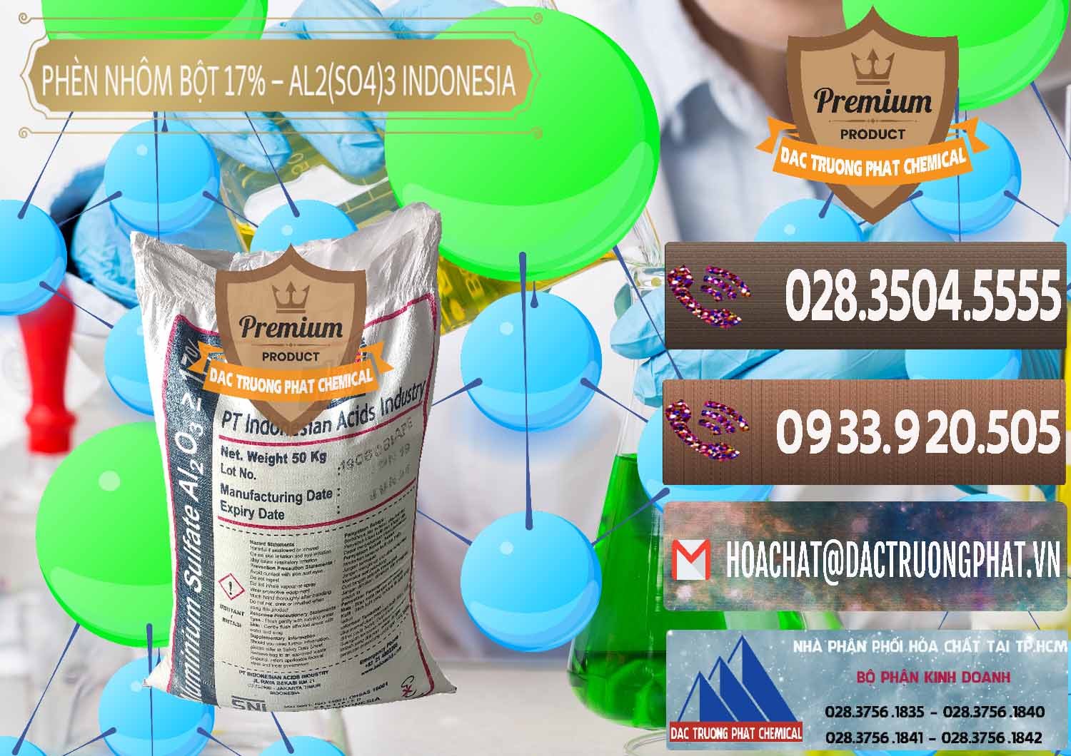 Chuyên bán ( cung ứng ) Phèn Nhôm Bột - Al2(SO4)3 17% bao 50kg Indonesia - 0112 - Nhập khẩu và phân phối hóa chất tại TP.HCM - hoachatviet.net