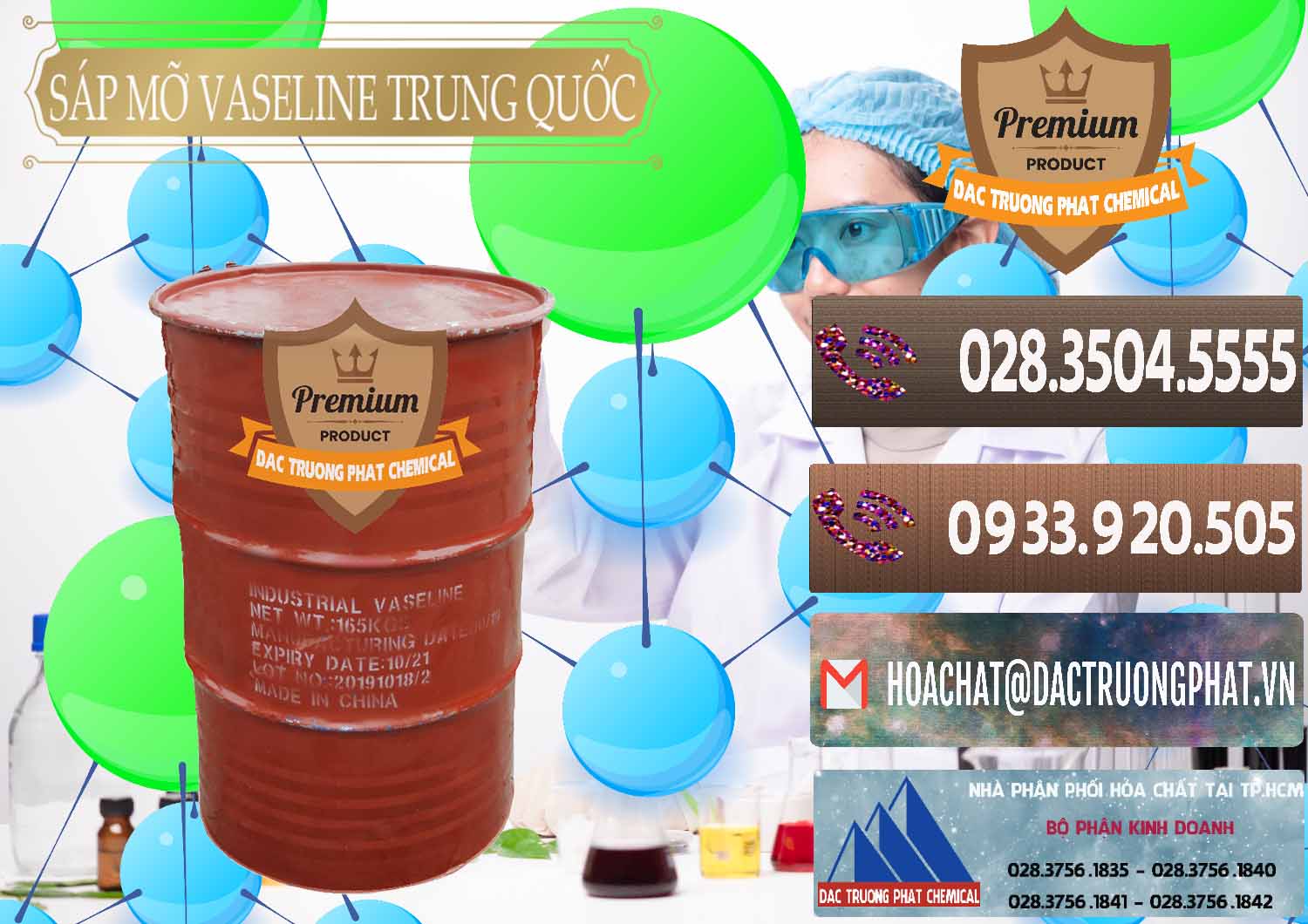 Nơi bán - phân phối Sáp Mỡ Vaseline Trung Quốc China - 0122 - Đơn vị cung cấp - phân phối hóa chất tại TP.HCM - hoachatviet.net