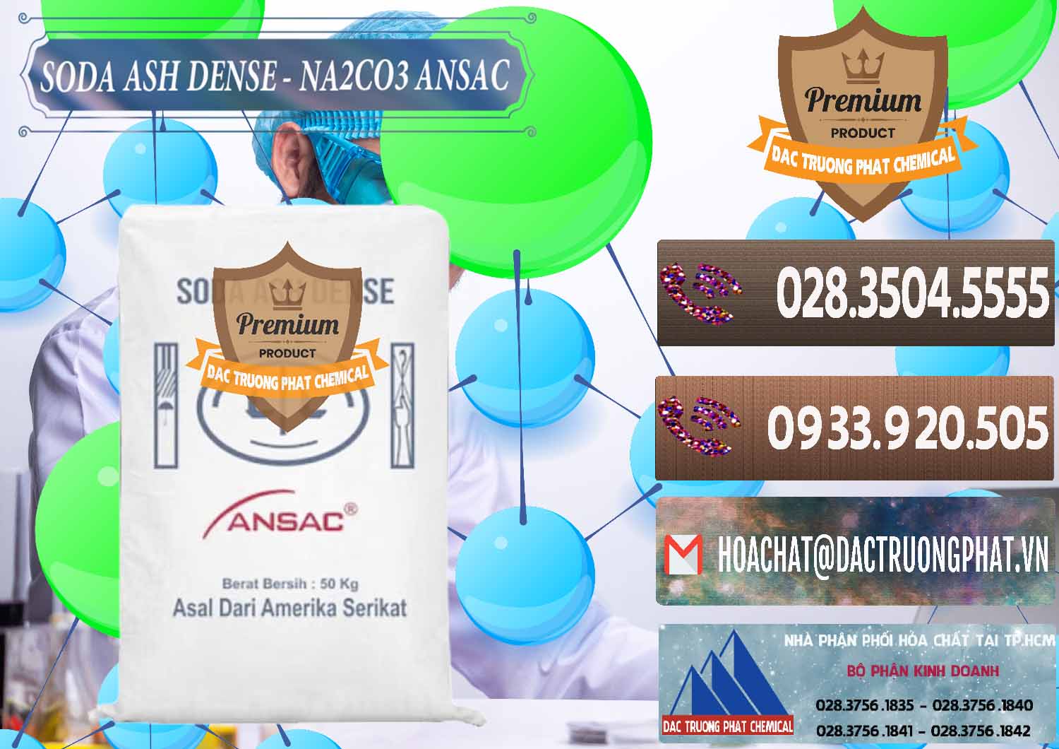 Nơi bán & phân phối Soda Ash Dense - NA2CO3 Ansac Mỹ USA - 0412 - Công ty chuyên kinh doanh và phân phối hóa chất tại TP.HCM - hoachatviet.net