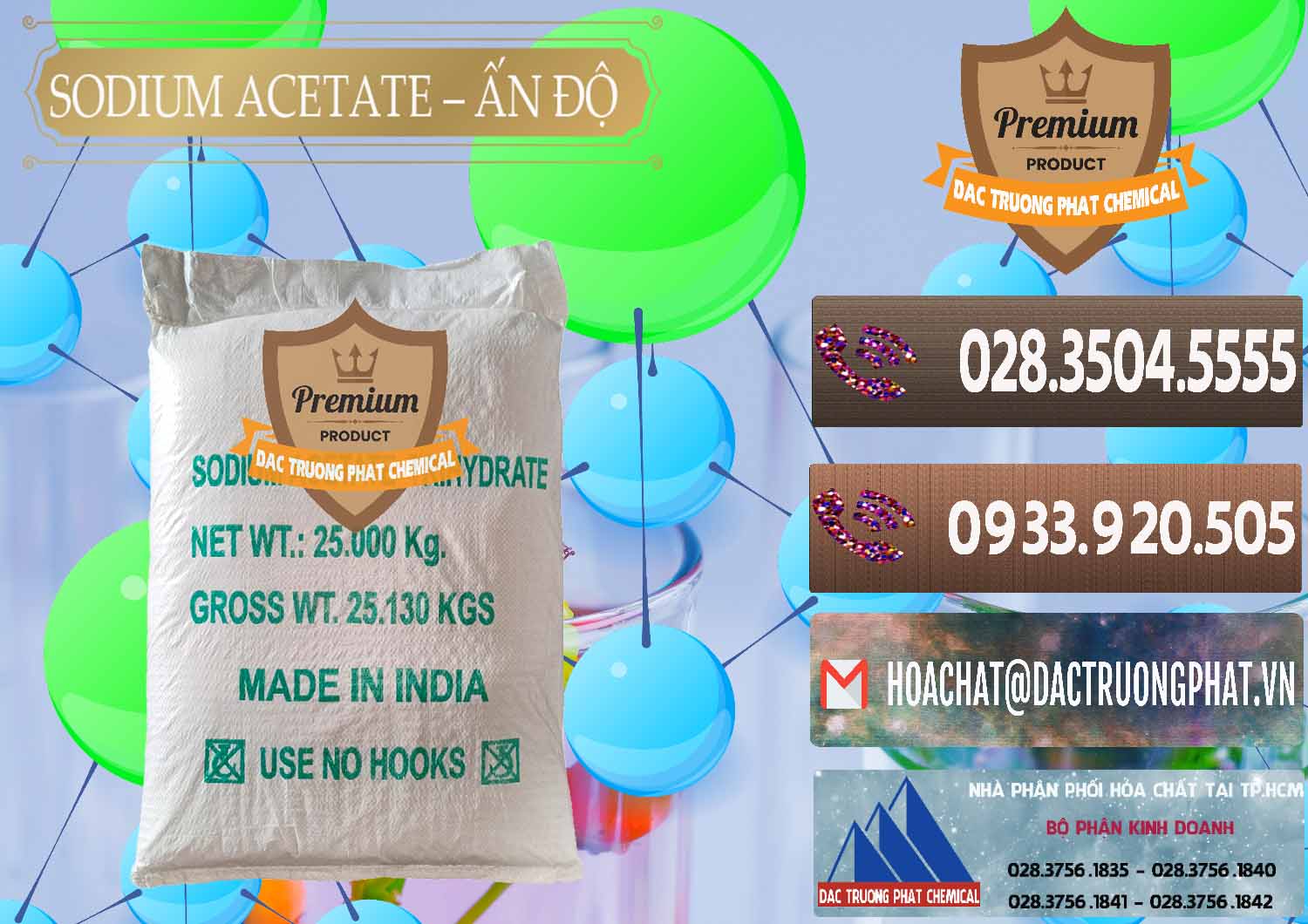 Cty cung ứng và bán Sodium Acetate - Natri Acetate Ấn Độ India - 0133 - Cty chuyên nhập khẩu _ phân phối hóa chất tại TP.HCM - hoachatviet.net