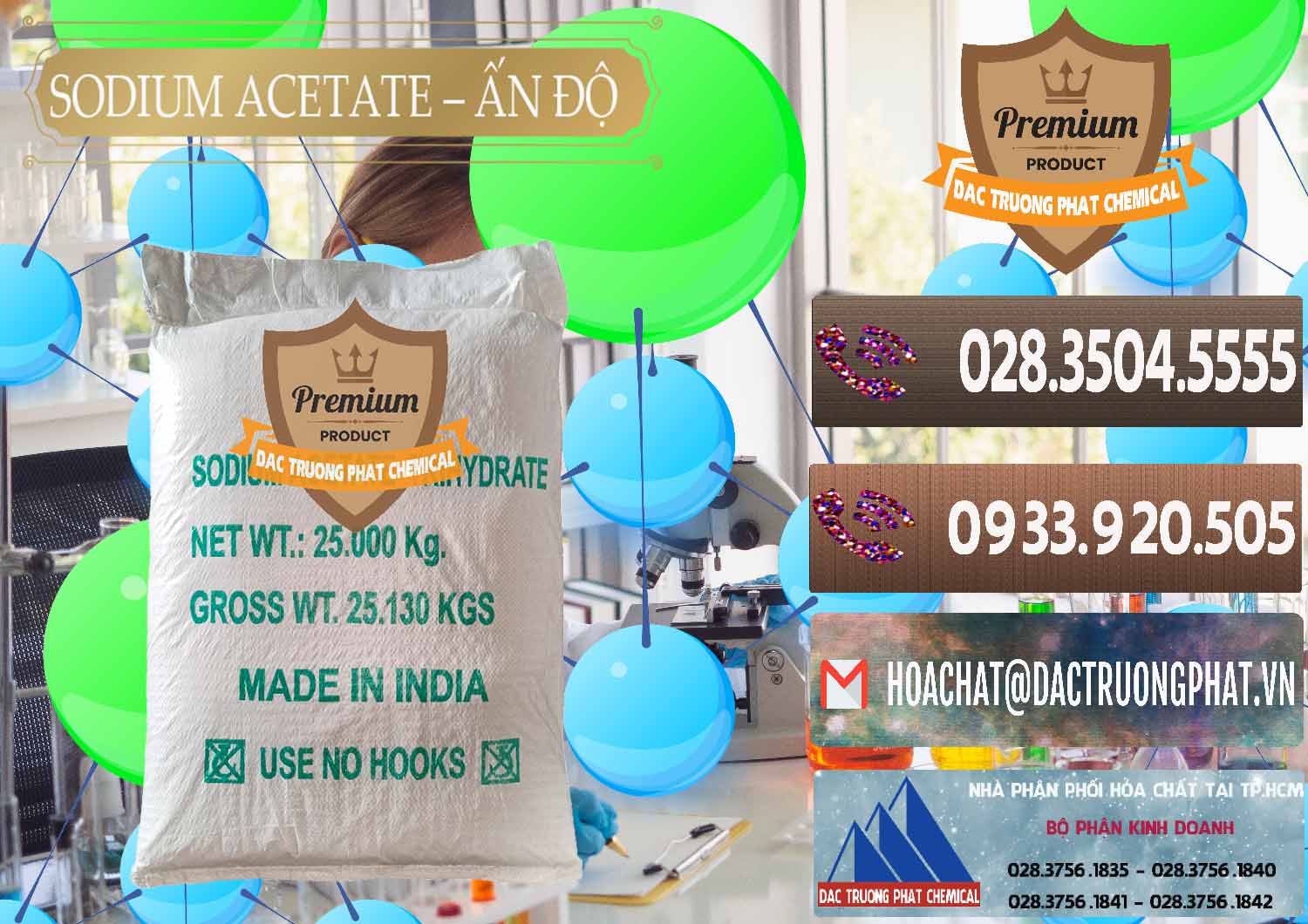 Cty bán _ phân phối Sodium Acetate - Natri Acetate Ấn Độ India - 0133 - Công ty nhập khẩu & phân phối hóa chất tại TP.HCM - hoachatviet.net