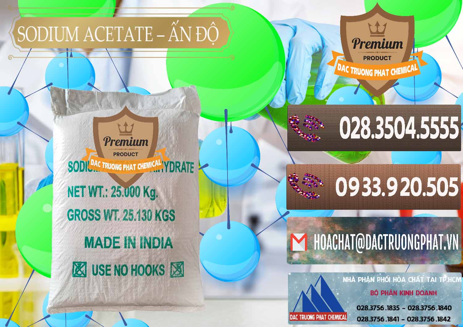 Nơi cung ứng ( bán ) Sodium Acetate - Natri Acetate Ấn Độ India - 0133 - Nơi phân phối - bán hóa chất tại TP.HCM - hoachatviet.net