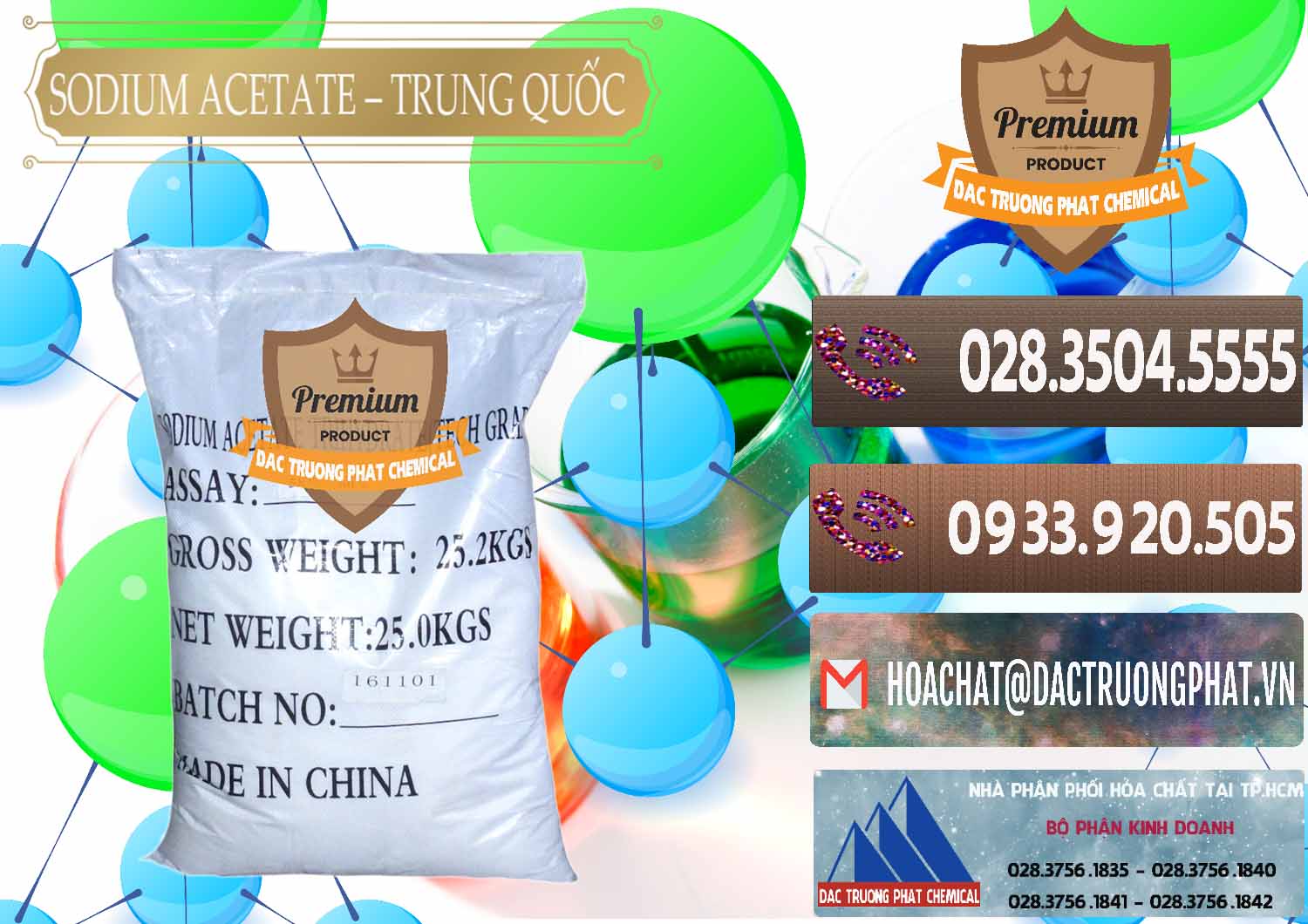 Nơi bán và cung cấp Sodium Acetate - Natri Acetate Trung Quốc China - 0134 - Đơn vị cung cấp và phân phối hóa chất tại TP.HCM - hoachatviet.net