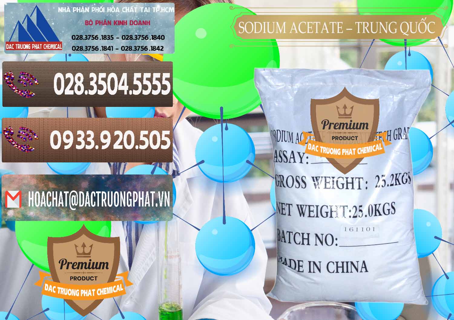 Cty chuyên nhập khẩu ( bán ) Sodium Acetate - Natri Acetate Trung Quốc China - 0134 - Nhà cung cấp - kinh doanh hóa chất tại TP.HCM - hoachatviet.net