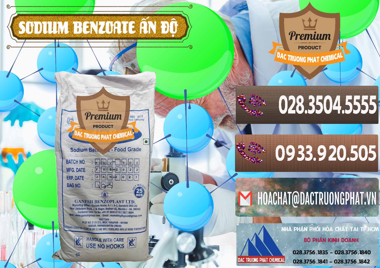 Công ty chuyên cung cấp - bán Sodium Benzoate - Mốc Bột Ấn Độ India - 0361 - Cung cấp - nhập khẩu hóa chất tại TP.HCM - hoachatviet.net