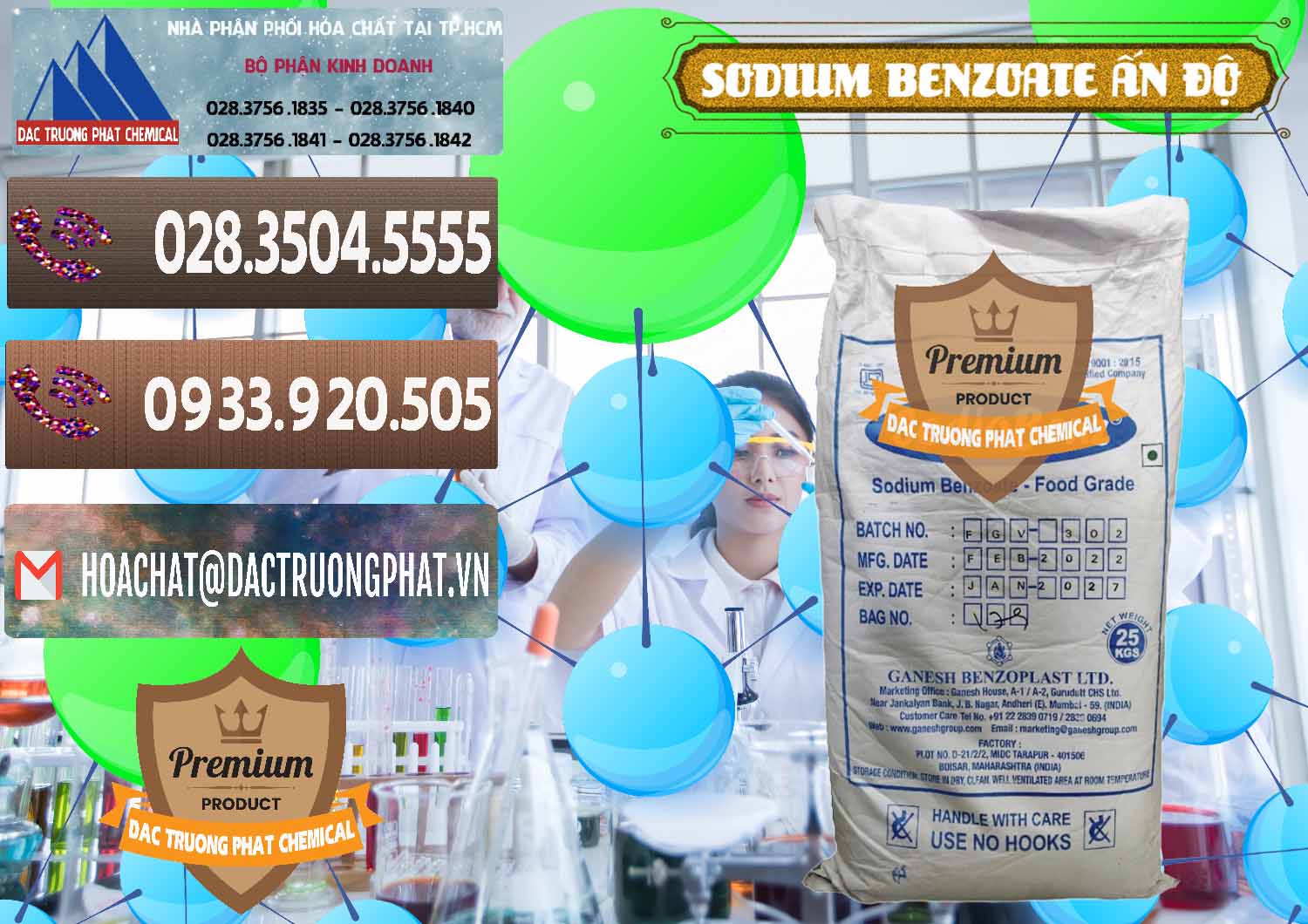 Công ty chuyên kinh doanh ( bán ) Sodium Benzoate - Mốc Bột Ấn Độ India - 0361 - Nơi chuyên nhập khẩu - phân phối hóa chất tại TP.HCM - hoachatviet.net
