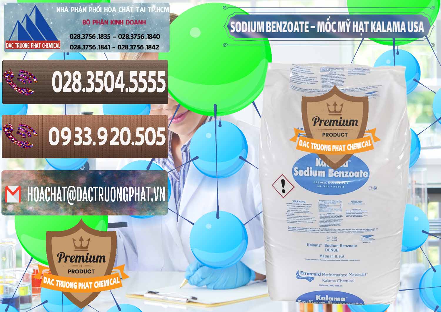 Cung cấp ( bán ) Sodium Benzoate - Mốc Hạt Kalama Food Grade Mỹ Usa - 0137 - Cty chuyên cung cấp ( nhập khẩu ) hóa chất tại TP.HCM - hoachatviet.net