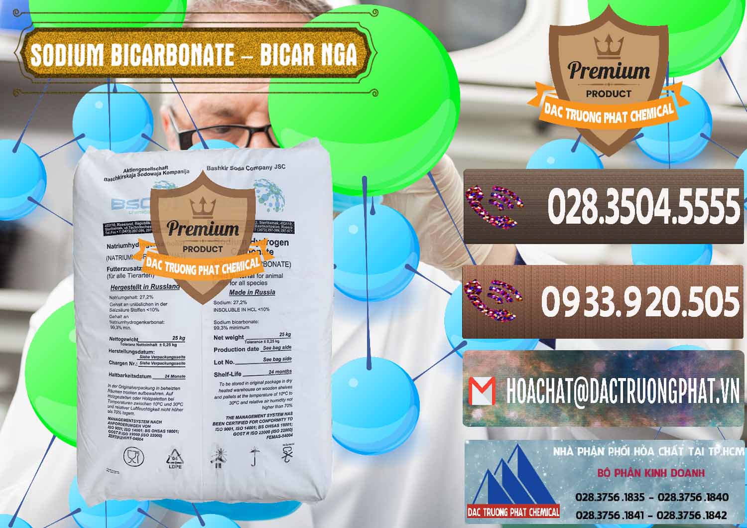 Công ty chuyên nhập khẩu _ bán Sodium Bicarbonate – Bicar NaHCO3 Nga Russia - 0425 - Cty chuyên cung cấp ( nhập khẩu ) hóa chất tại TP.HCM - hoachatviet.net