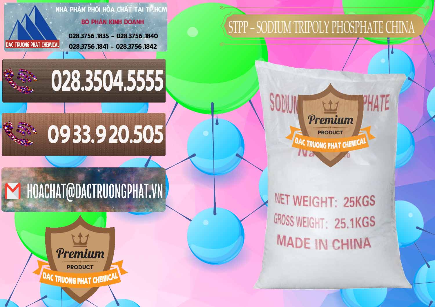 Cty phân phối ( bán ) Sodium Tripoly Phosphate - STPP 96% Chữ Đỏ Trung Quốc China - 0155 - Đơn vị chuyên nhập khẩu - phân phối hóa chất tại TP.HCM - hoachatviet.net
