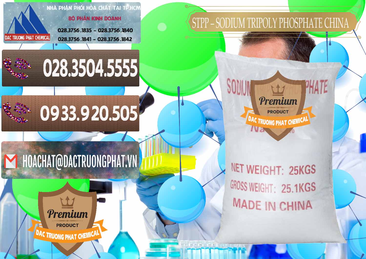 Đơn vị nhập khẩu ( bán ) Sodium Tripoly Phosphate - STPP 96% Chữ Đỏ Trung Quốc China - 0155 - Nơi chuyên cung cấp và bán hóa chất tại TP.HCM - hoachatviet.net