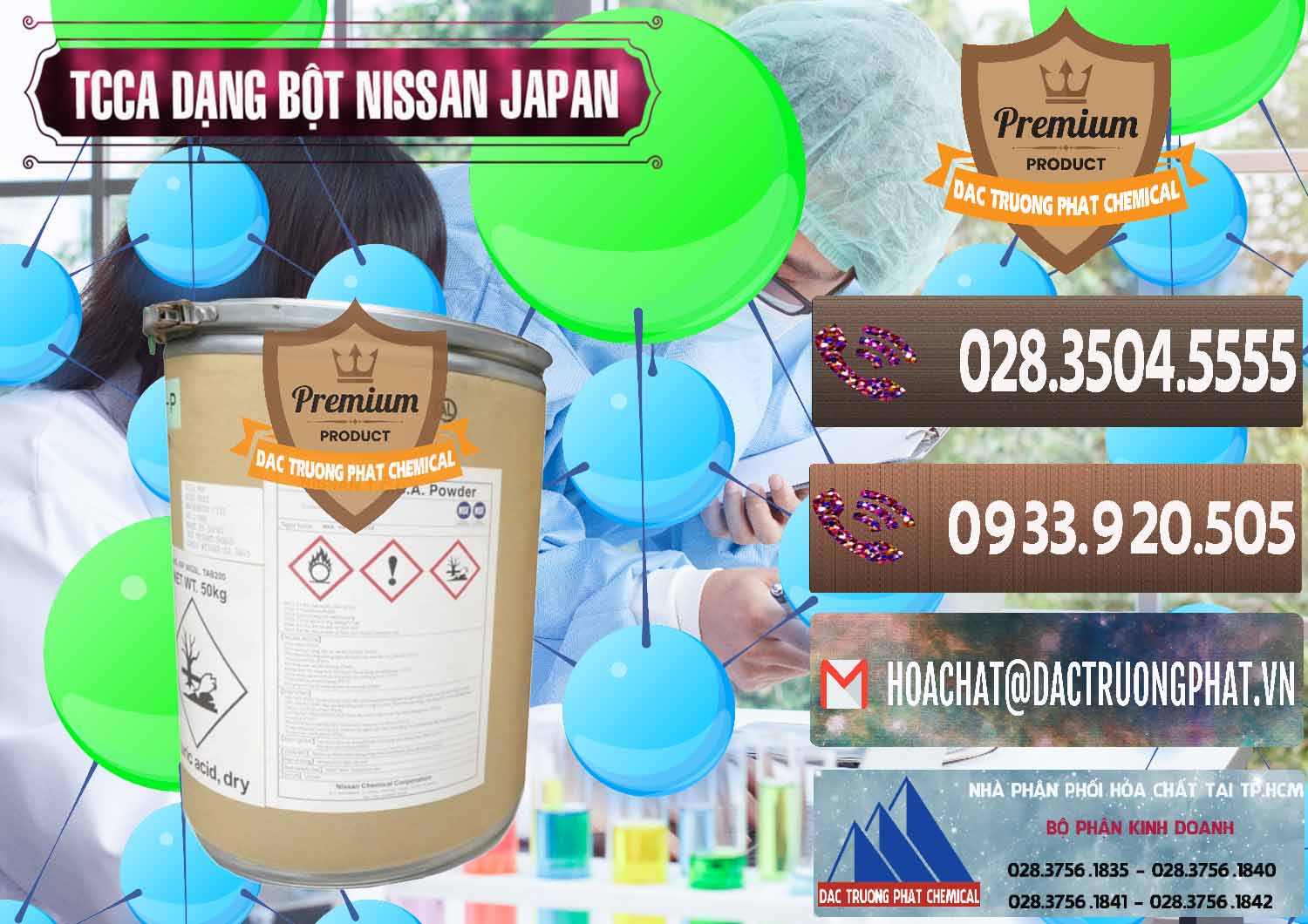 Nơi bán - cung ứng TCCA - Acid Trichloroisocyanuric 90% Dạng Bột Nissan Nhật Bản Japan - 0375 - Đơn vị chuyên phân phối ( cung ứng ) hóa chất tại TP.HCM - hoachatviet.net