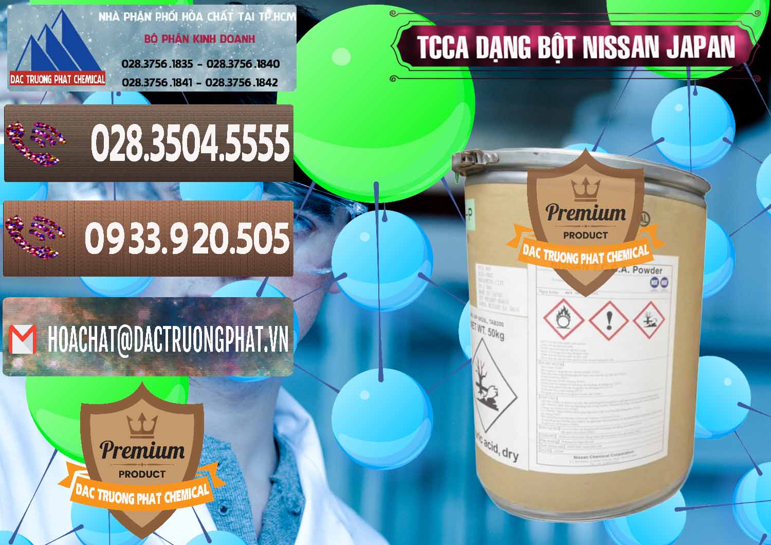 Cty bán & cung cấp TCCA - Acid Trichloroisocyanuric 90% Dạng Bột Nissan Nhật Bản Japan - 0375 - Cty kinh doanh & cung cấp hóa chất tại TP.HCM - hoachatviet.net