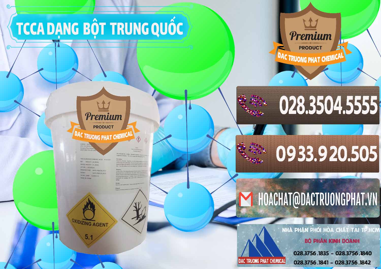 Công ty chuyên nhập khẩu & bán TCCA - Acid Trichloroisocyanuric Dạng Bột Thùng 20kg Trung Quốc China - 0386 - Đơn vị cung cấp & kinh doanh hóa chất tại TP.HCM - hoachatviet.net