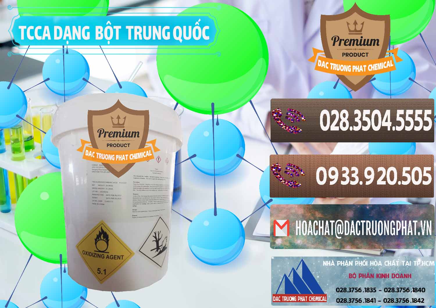 Đơn vị bán - phân phối TCCA - Acid Trichloroisocyanuric Dạng Bột Thùng 20kg Trung Quốc China - 0386 - Đơn vị chuyên phân phối & cung ứng hóa chất tại TP.HCM - hoachatviet.net