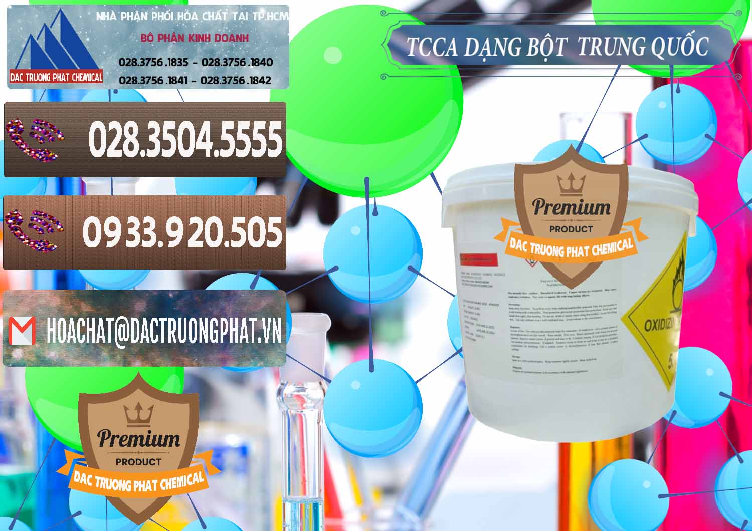 Đơn vị chuyên kinh doanh và bán TCCA - Acid Trichloroisocyanuric Dạng Bột Thùng 5kg Trung Quốc China - 0378 - Bán và phân phối hóa chất tại TP.HCM - hoachatviet.net