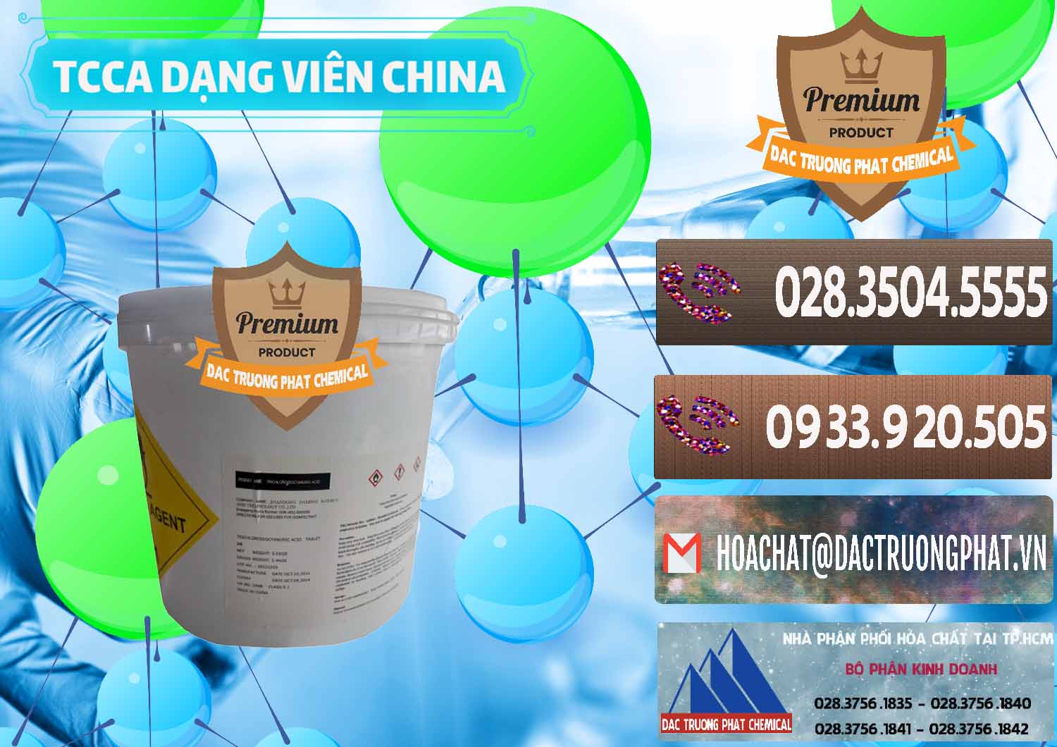 Đơn vị chuyên kinh doanh - bán TCCA - Acid Trichloroisocyanuric Dạng Viên Thùng 5kg Trung Quốc China - 0379 - Cty phân phối _ bán hóa chất tại TP.HCM - hoachatviet.net