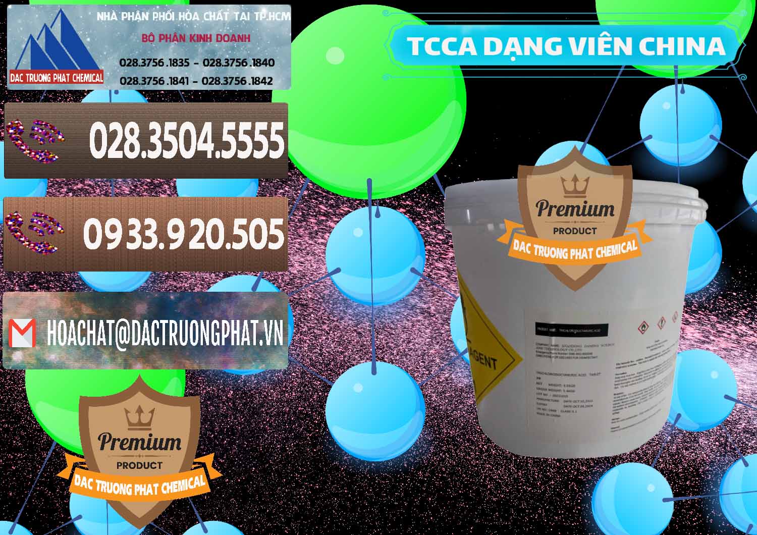 Cty chuyên cung ứng ( bán ) TCCA - Acid Trichloroisocyanuric Dạng Viên Thùng 5kg Trung Quốc China - 0379 - Cty phân phối - kinh doanh hóa chất tại TP.HCM - hoachatviet.net