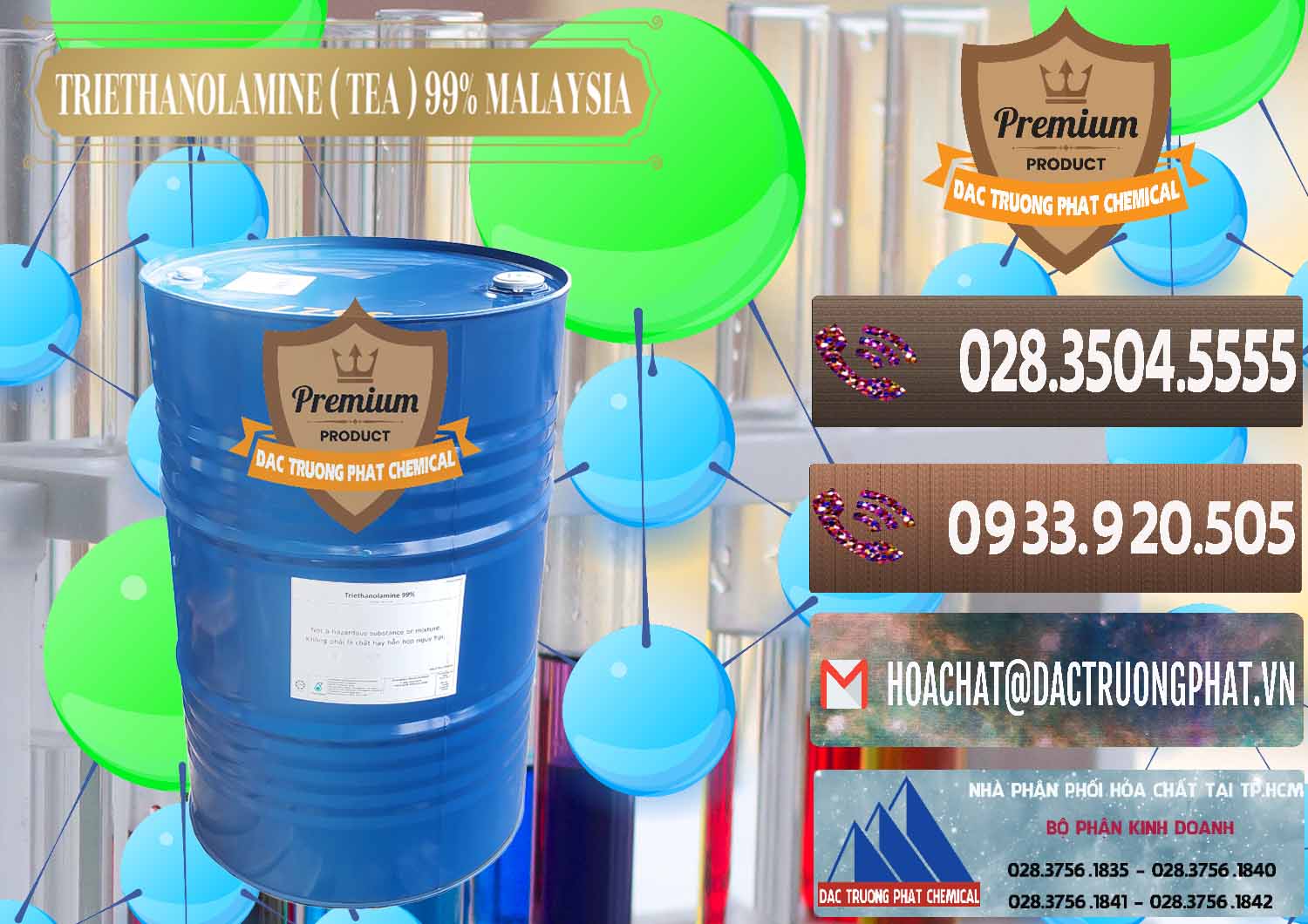 Nơi cung cấp - bán TEA - Triethanolamine 99% Mã Lai Malaysia - 0323 - Chuyên nhập khẩu ( phân phối ) hóa chất tại TP.HCM - hoachatviet.net