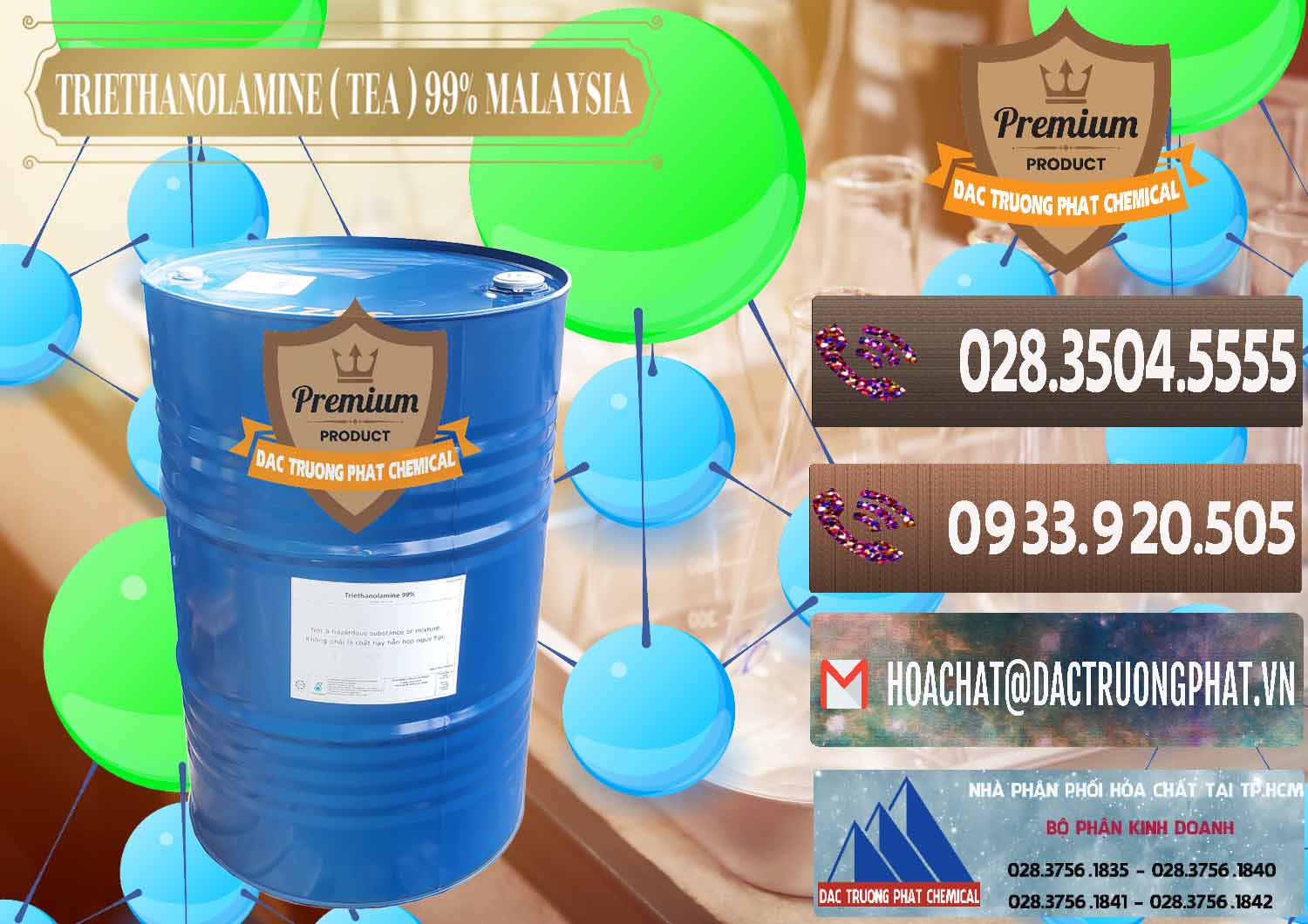 Đơn vị nhập khẩu & bán TEA - Triethanolamine 99% Mã Lai Malaysia - 0323 - Đơn vị chuyên bán và phân phối hóa chất tại TP.HCM - hoachatviet.net