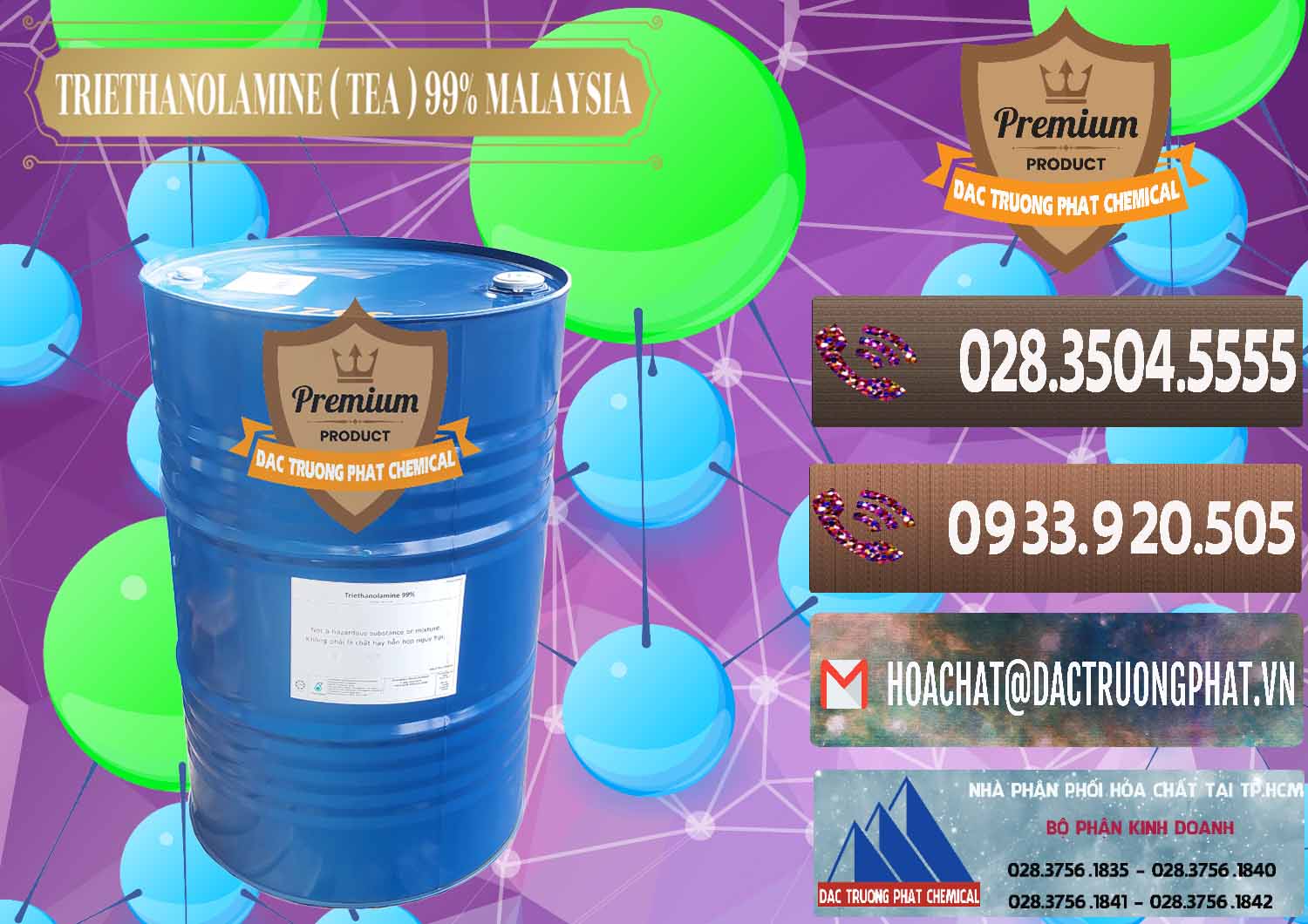 Cty bán ( cung ứng ) TEA - Triethanolamine 99% Mã Lai Malaysia - 0323 - Đơn vị cung cấp và phân phối hóa chất tại TP.HCM - hoachatviet.net