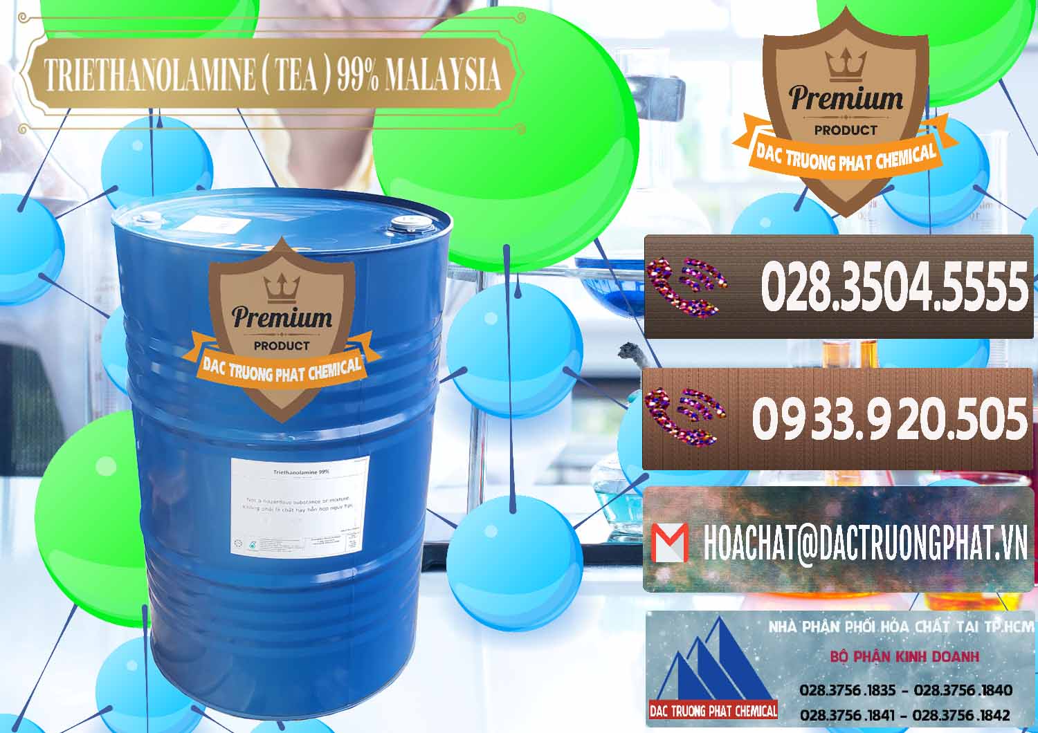 Bán và phân phối TEA - Triethanolamine 99% Mã Lai Malaysia - 0323 - Công ty chuyên nhập khẩu - cung cấp hóa chất tại TP.HCM - hoachatviet.net