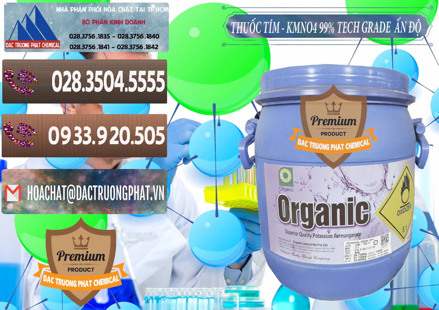 Cty nhập khẩu ( bán ) Thuốc Tím - KMNO4 99% Organic Group Ấn Độ India - 0250 - Công ty nhập khẩu ( phân phối ) hóa chất tại TP.HCM - hoachatviet.net