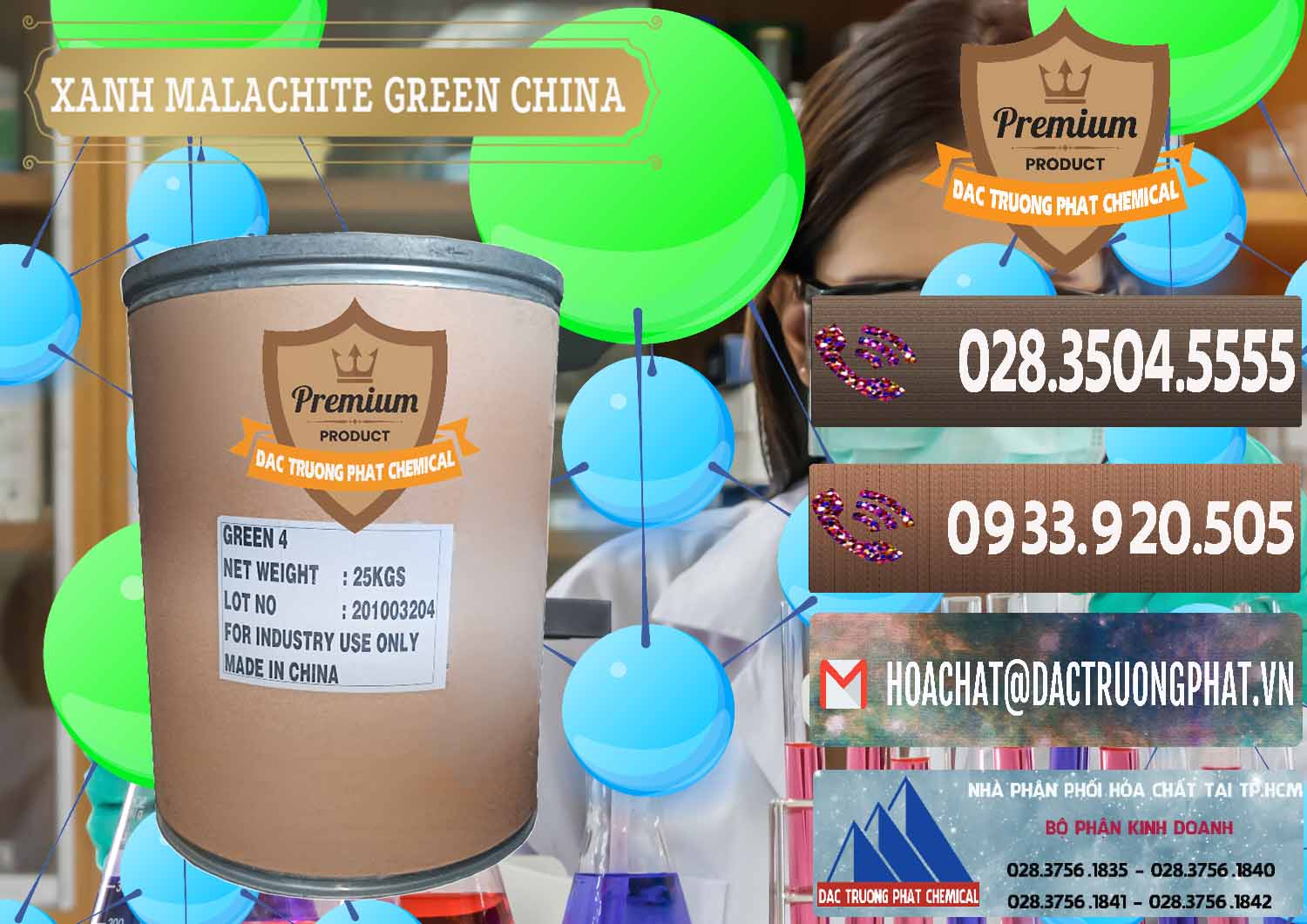 Bán _ cung ứng Xanh Malachite Green Trung Quốc China - 0325 - Công ty cung cấp & phân phối hóa chất tại TP.HCM - hoachatviet.net