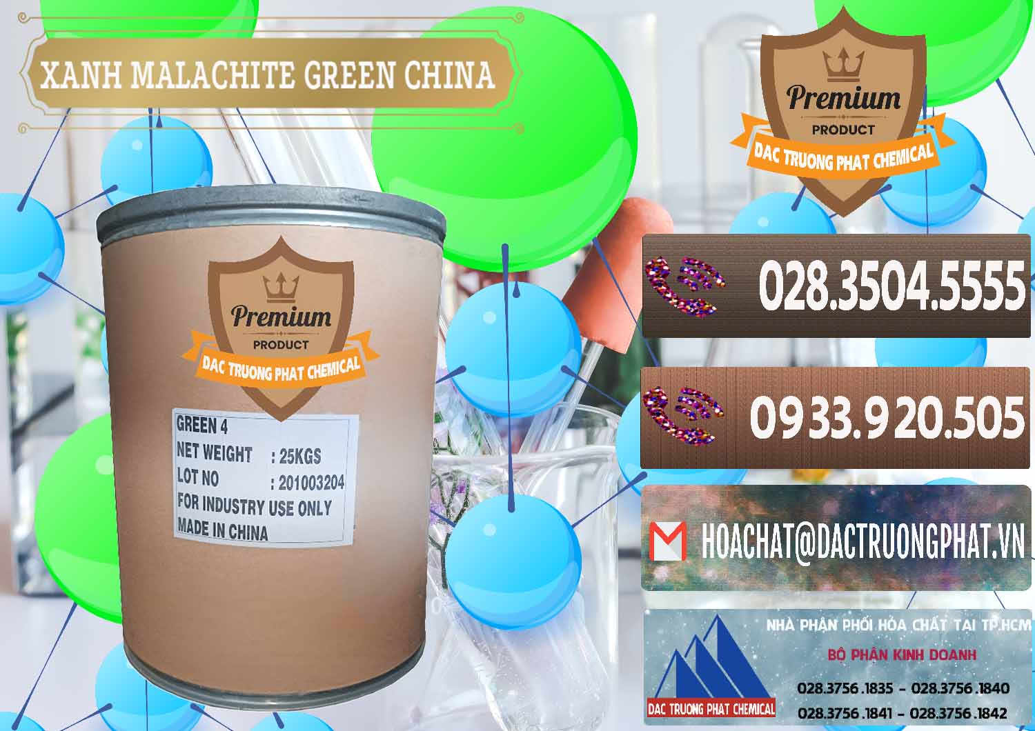 Kinh doanh ( bán ) Xanh Malachite Green Trung Quốc China - 0325 - Đơn vị chuyên cung ứng _ phân phối hóa chất tại TP.HCM - hoachatviet.net