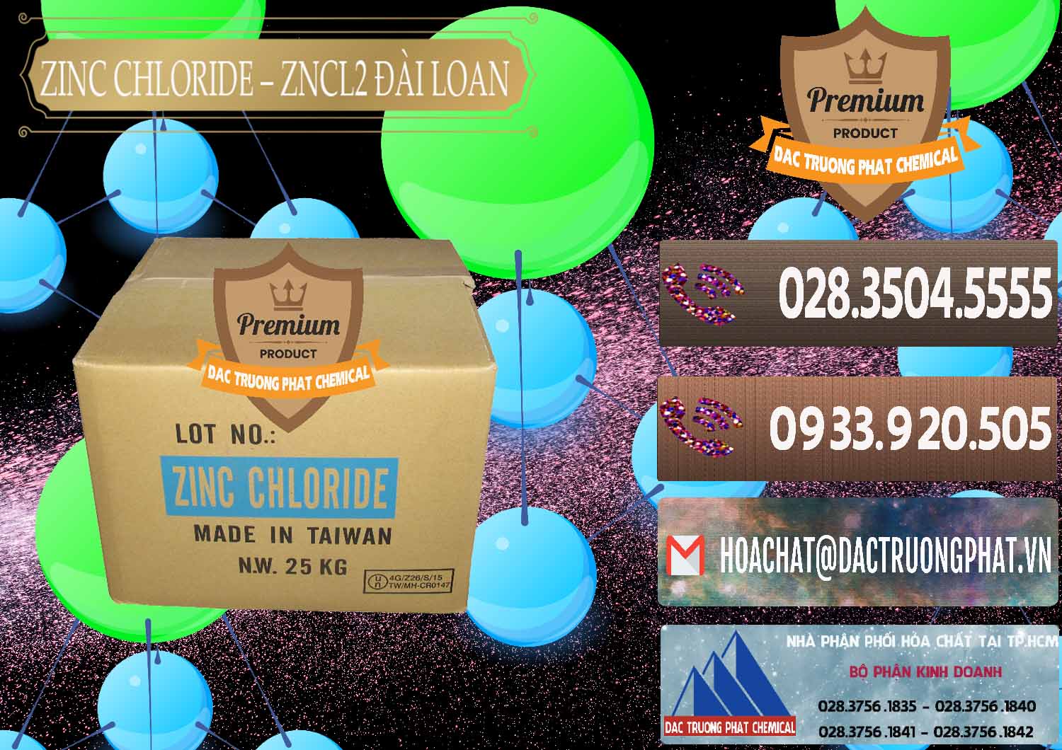 Đơn vị nhập khẩu ( bán ) Zinc Chloride - ZNCL2 96% Đài Loan Taiwan - 0178 - Công ty chuyên bán _ phân phối hóa chất tại TP.HCM - hoachatviet.net