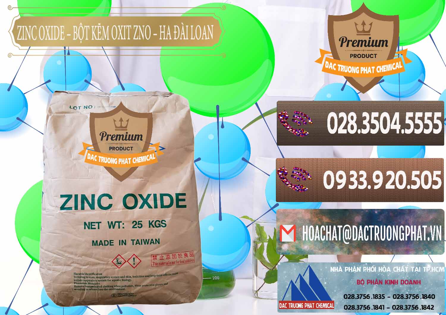 Đơn vị chuyên cung cấp _ bán Zinc Oxide - Bột Kẽm Oxit ZNO HA Đài Loan Taiwan - 0180 - Công ty bán _ cung cấp hóa chất tại TP.HCM - hoachatviet.net