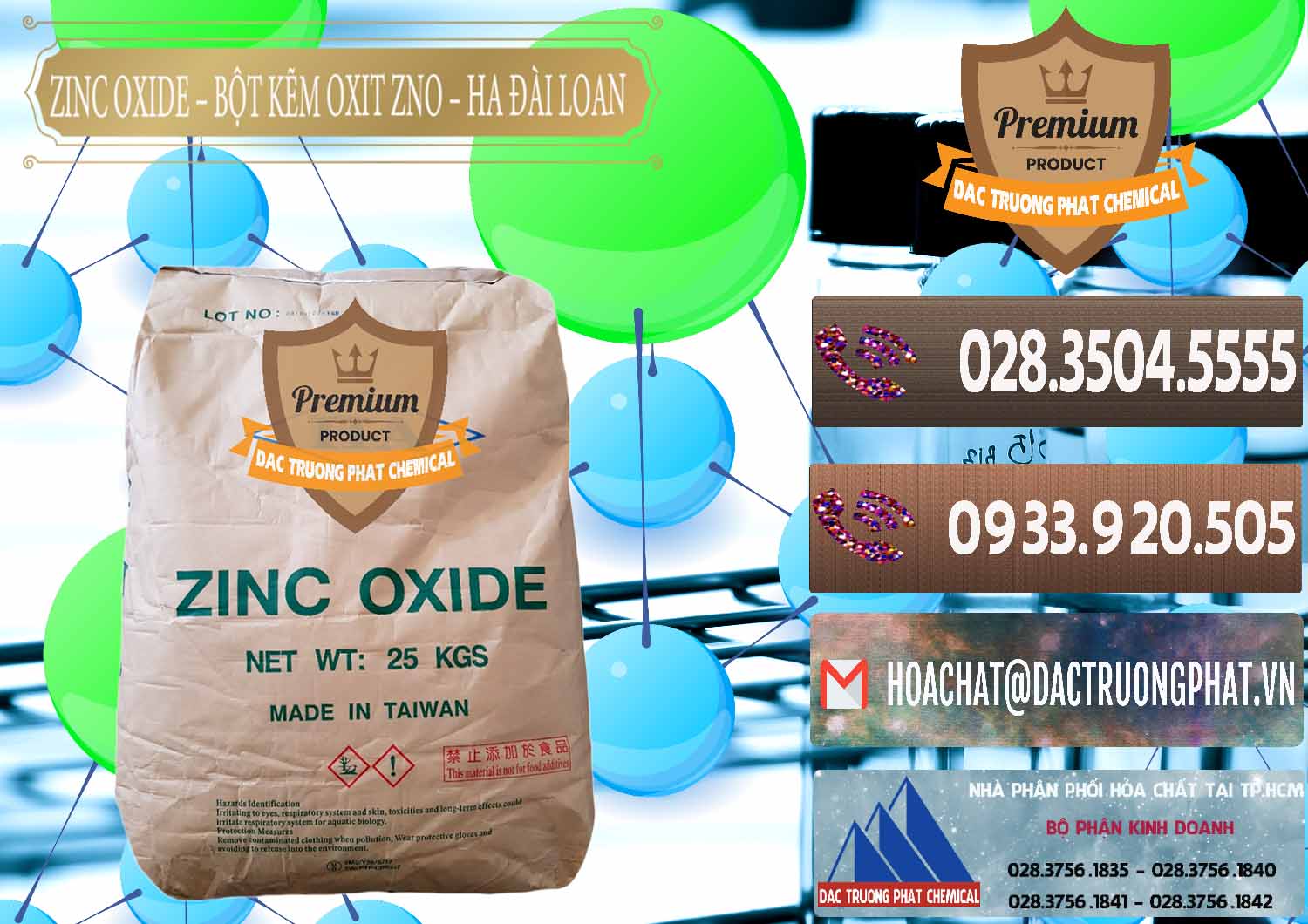 Đơn vị bán _ cung cấp Zinc Oxide - Bột Kẽm Oxit ZNO HA Đài Loan Taiwan - 0180 - Cung cấp ( phân phối ) hóa chất tại TP.HCM - hoachatviet.net