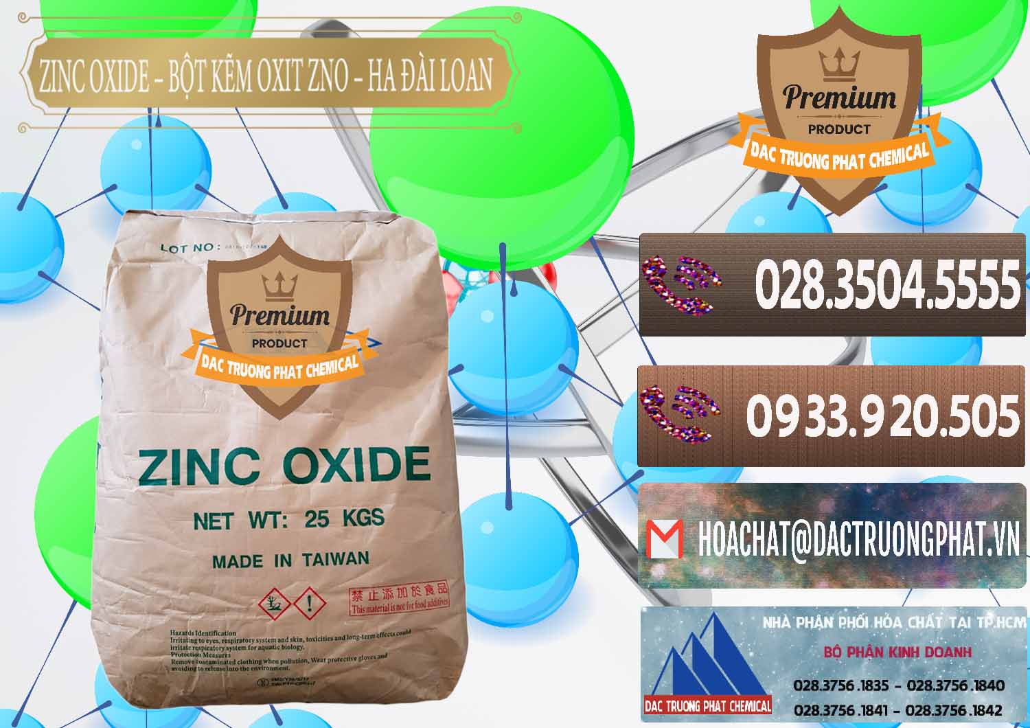Nơi kinh doanh và bán Zinc Oxide - Bột Kẽm Oxit ZNO HA Đài Loan Taiwan - 0180 - Nhà cung cấp _ phân phối hóa chất tại TP.HCM - hoachatviet.net