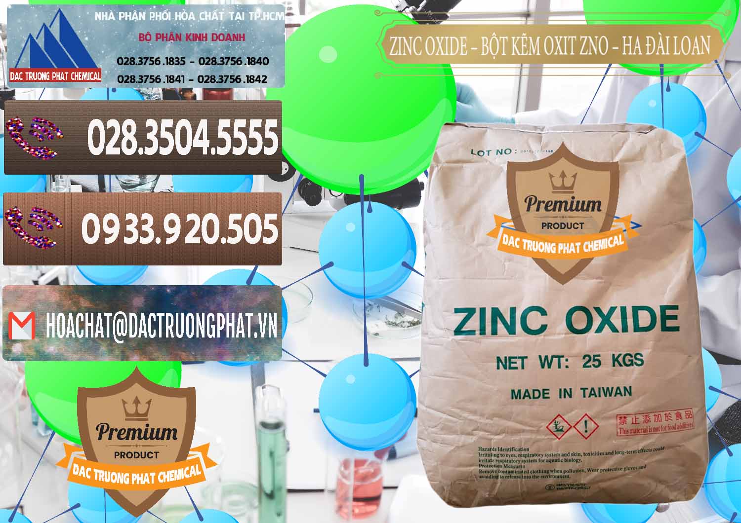 Đơn vị chuyên bán và cung cấp Zinc Oxide - Bột Kẽm Oxit ZNO HA Đài Loan Taiwan - 0180 - Cung cấp - kinh doanh hóa chất tại TP.HCM - hoachatviet.net