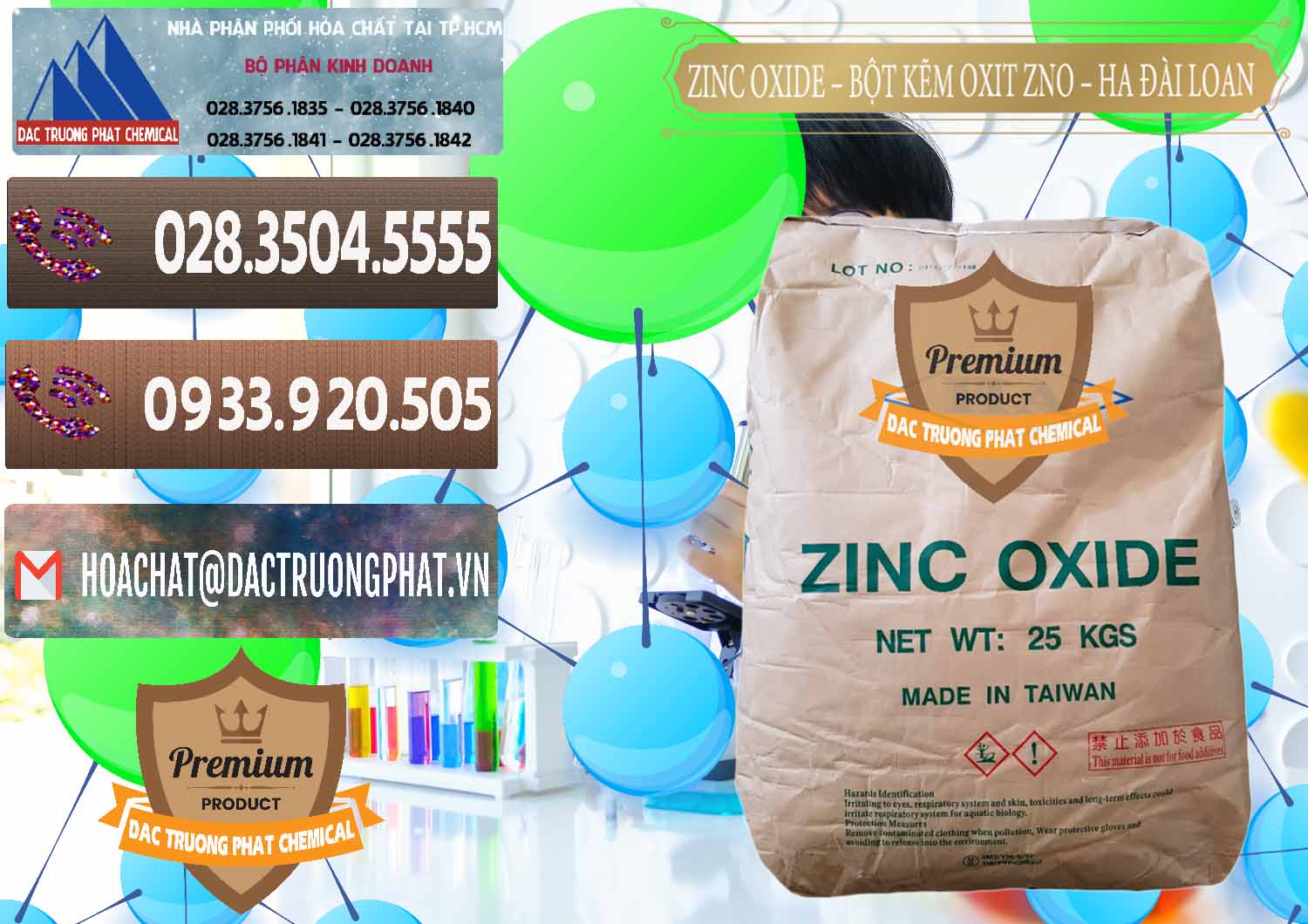 Cung ứng & bán Zinc Oxide - Bột Kẽm Oxit ZNO HA Đài Loan Taiwan - 0180 - Cty chuyên kinh doanh - phân phối hóa chất tại TP.HCM - hoachatviet.net