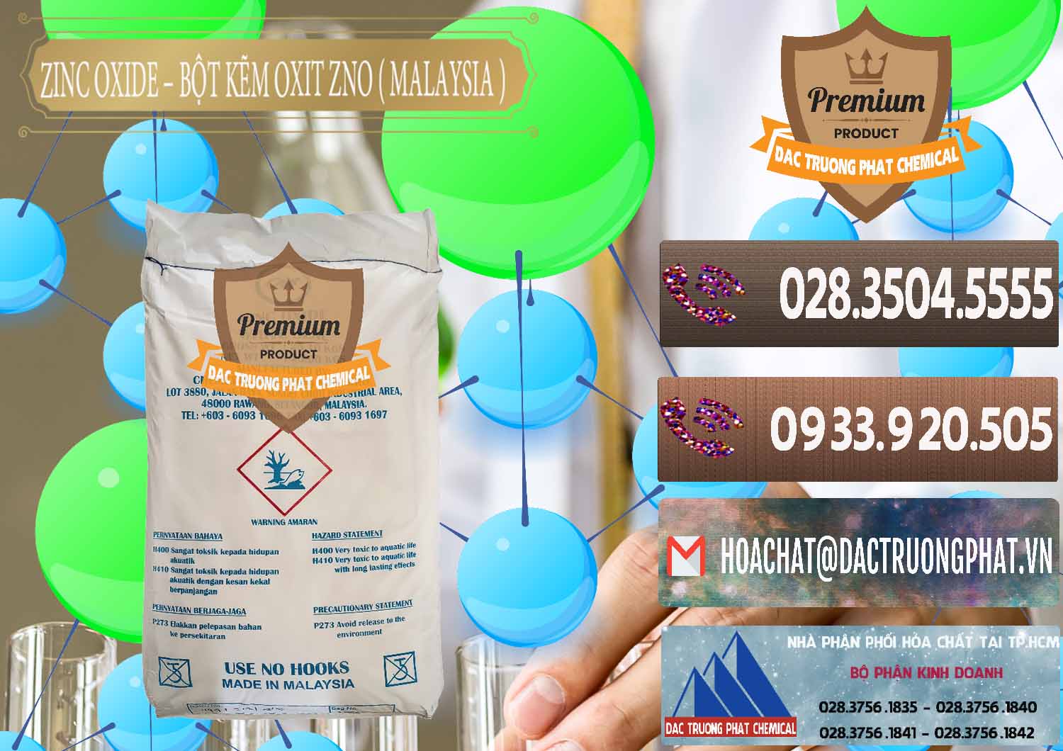 Nơi kinh doanh & bán Zinc Oxide - Bột Kẽm Oxit ZNO Malaysia - 0179 - Cty phân phối và cung cấp hóa chất tại TP.HCM - hoachatviet.net